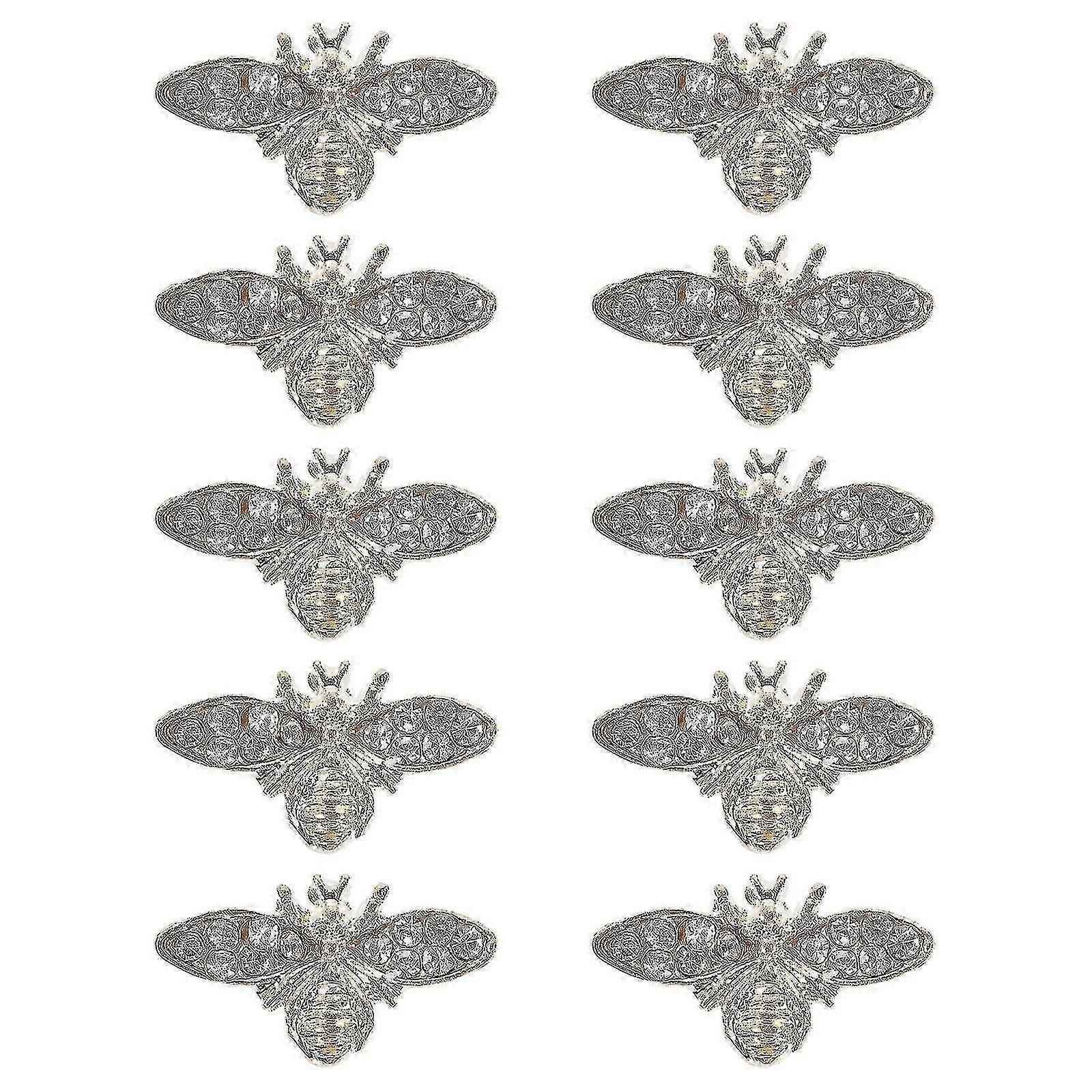 10pcs合金蜂ネイルデコレーションレトロネイルチャームマニキュアディイネイル装飾