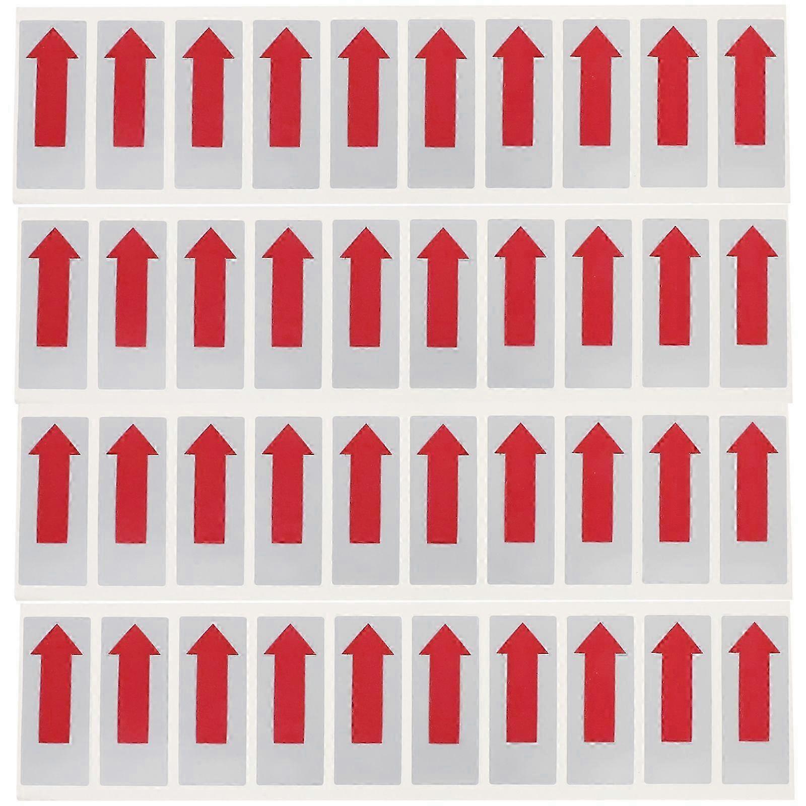 100Pcs Red Arrow Self-adhesive Stickers For Bag Sealing Directional Labels For Garbage Bags Envelopes Small Arrow Marking Labels Adhesive Seal Labels