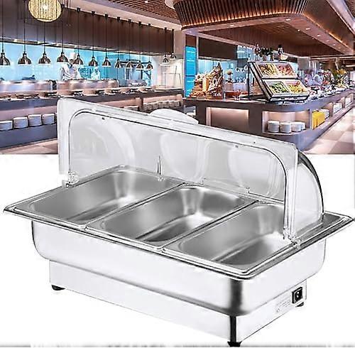 Stainless Steel Electric Chafing Dishes, 9L 13L Commercial Buffet Server with Cover