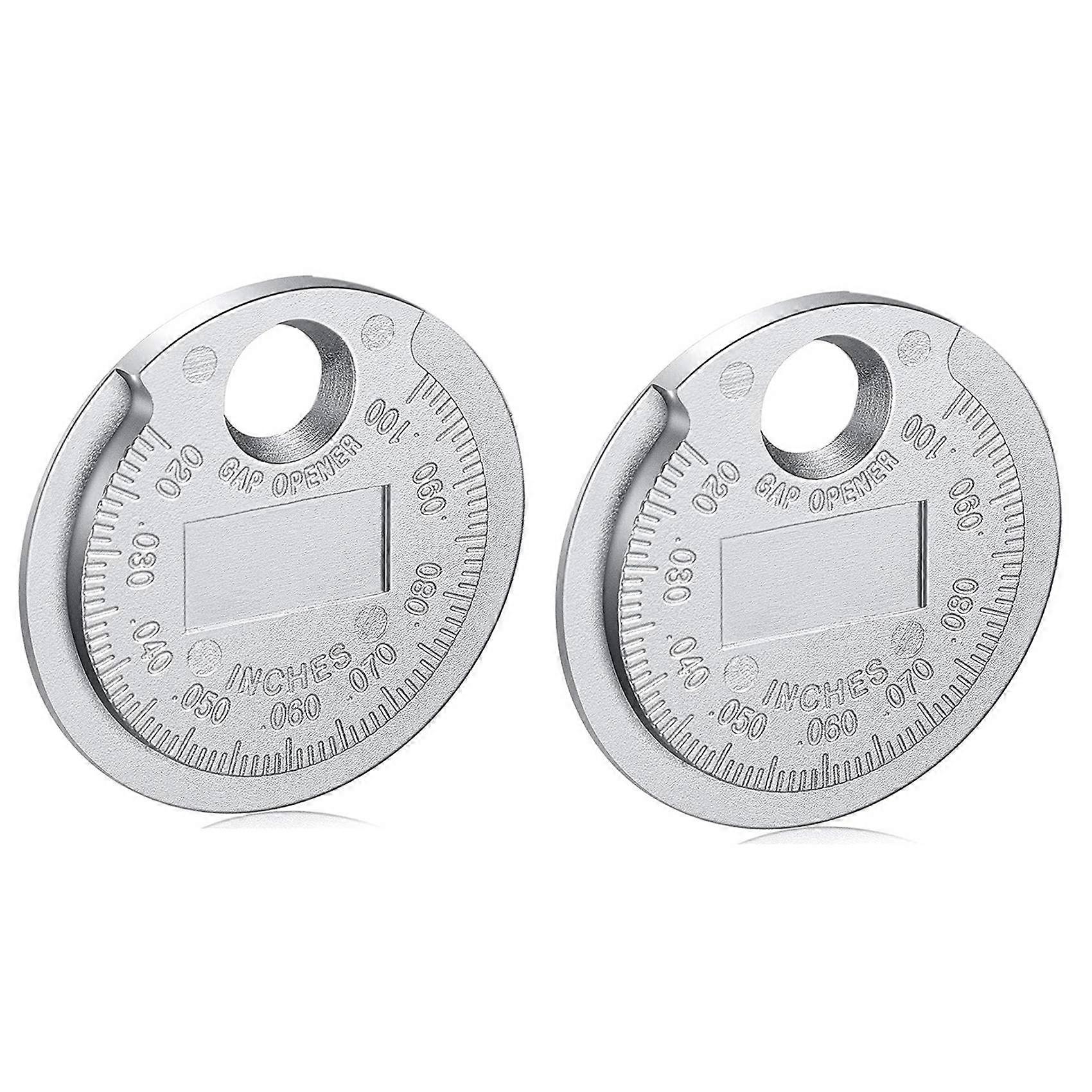 2X Spark Plug Space Tool Gapper Gauge Wire Spark Plug Space Measuring Tool Scaled from .020Inch to .100Inch
