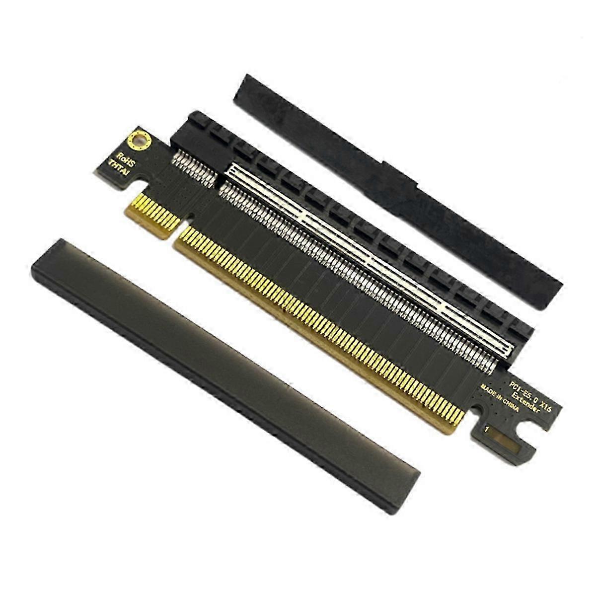 PCI Express Riser Card met 5.0-compatibiliteit en Gen 3-5-ondersteuning, 16x PCI-E naar PCI-E-slot, 180-graden connectoren
