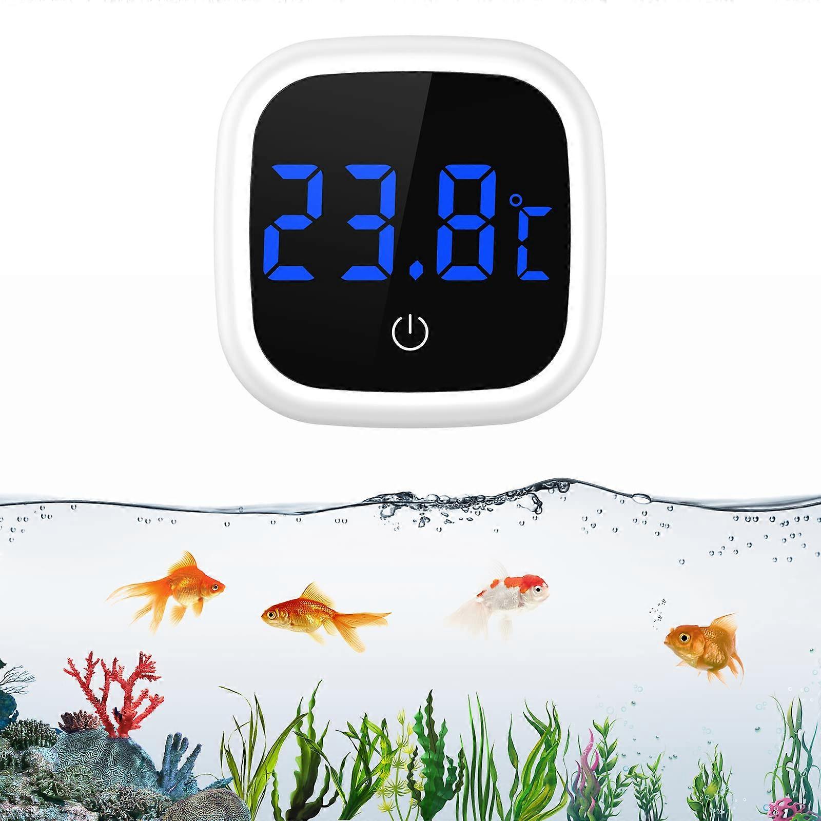 Digital Fish Tank Thermometer, Accuracy LED Display, Stickon Wireless 1 Pack