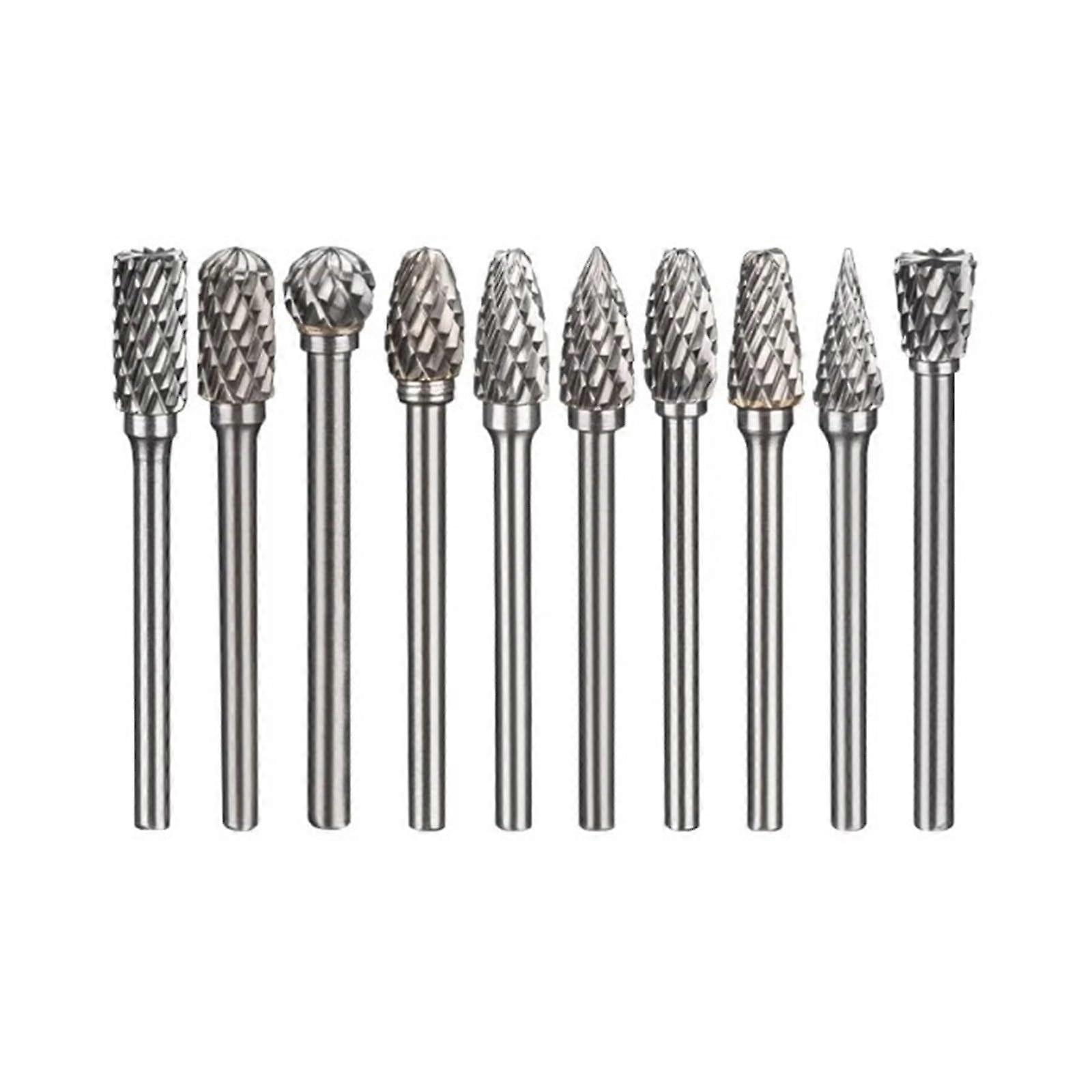 Rotary Cutter Router Bit Set 8/10/20pcs Carbide 3mm 6mm Shank Electric Engraving Tools for CNC Grinding
