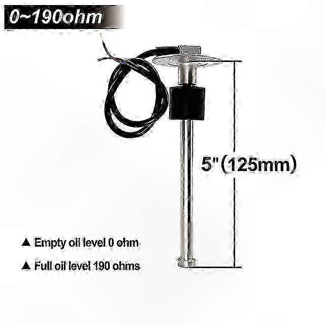 Universal Fuel and Water Level Sensor Gauge 0-190 Ohm Meter for Automotive and Marine Use