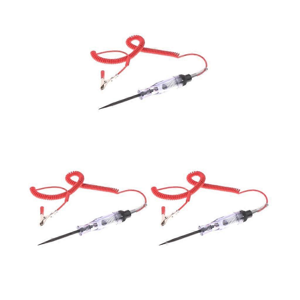 Voltage Circuit Tester 3-Set Kit With Long Probes, Continuity Test Light, For 12V/6V Car Electrical Systems