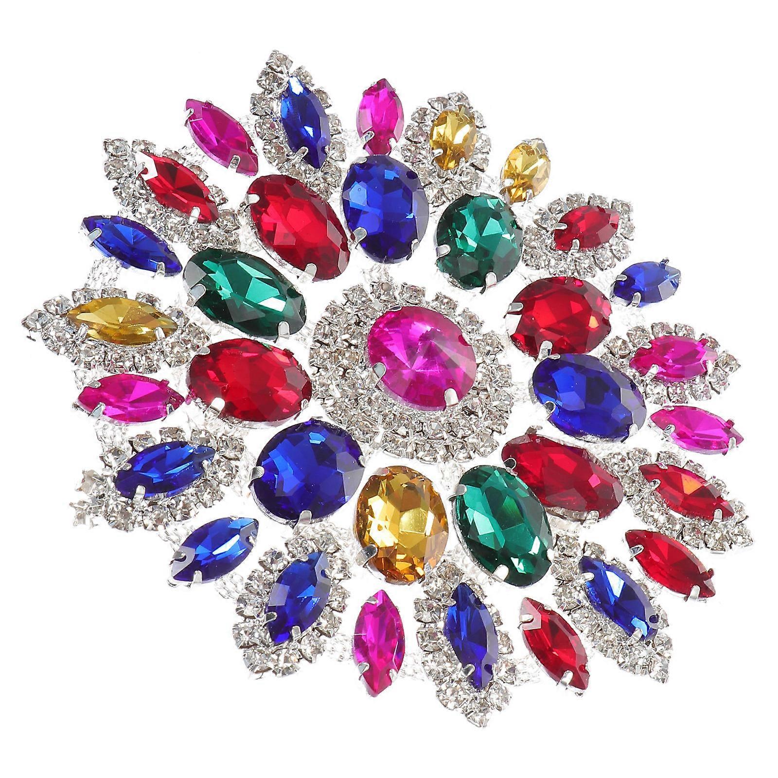 Rhinestone Decor for Clothing and DIY Crafts Assorted Color Strong and Durable with Metal Chain 1pc