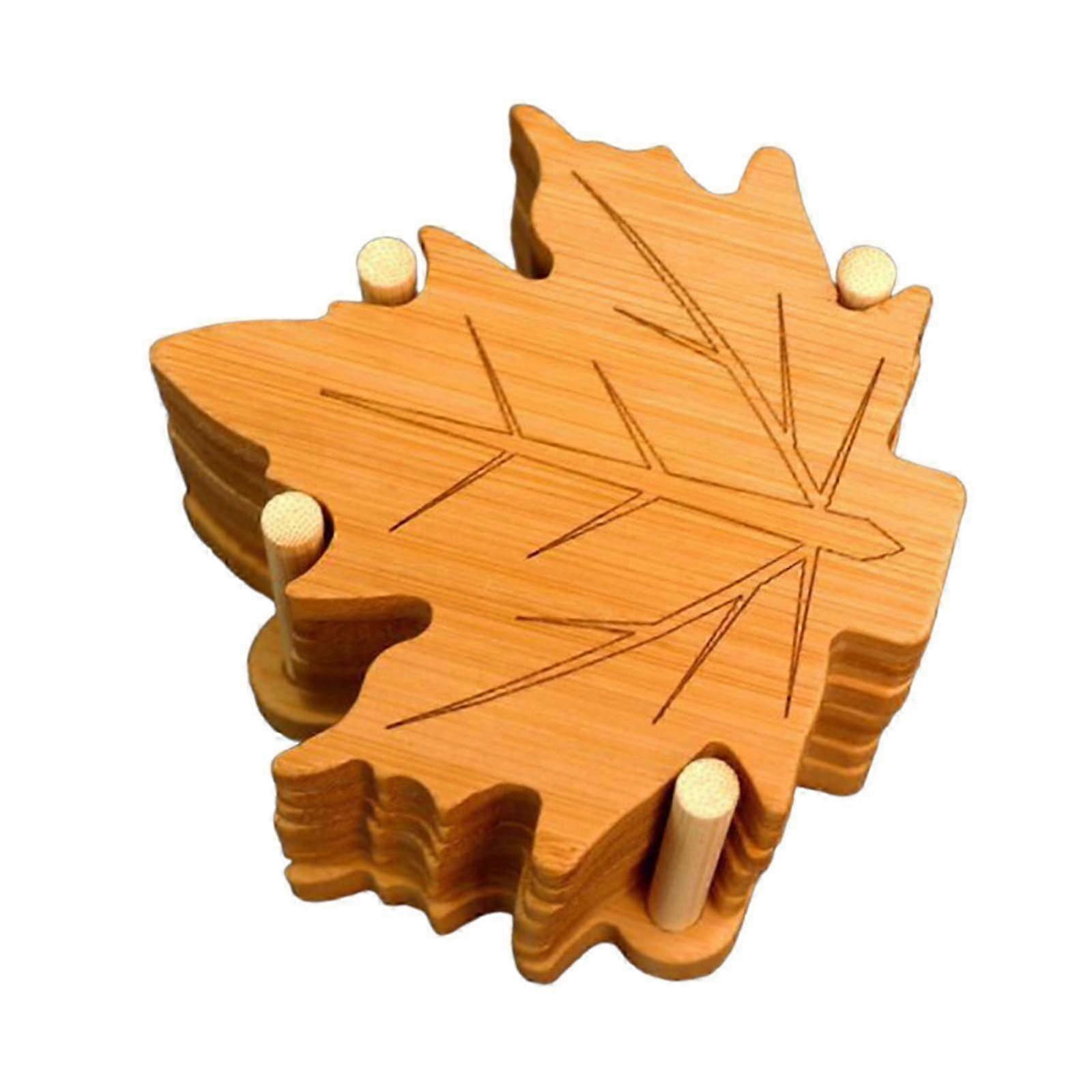 6-Pack Fall Leaves Coasters for Table, Fridge or Restaurant Use - Square or Leaf Base Design Options