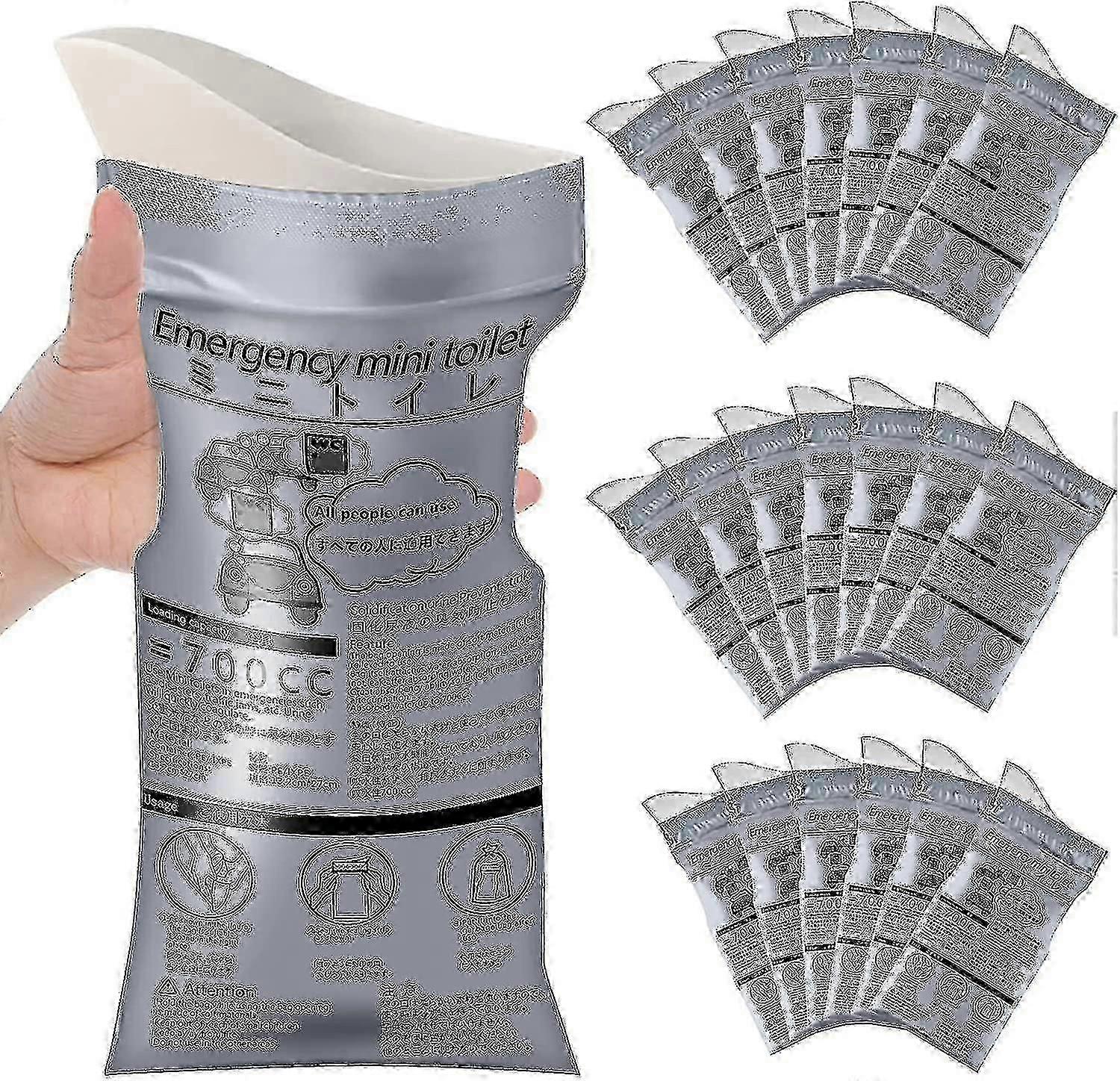 Sac d’urinoir d’urgence jetable - Sacs pipi de camping portables (8pcs) - RIpj