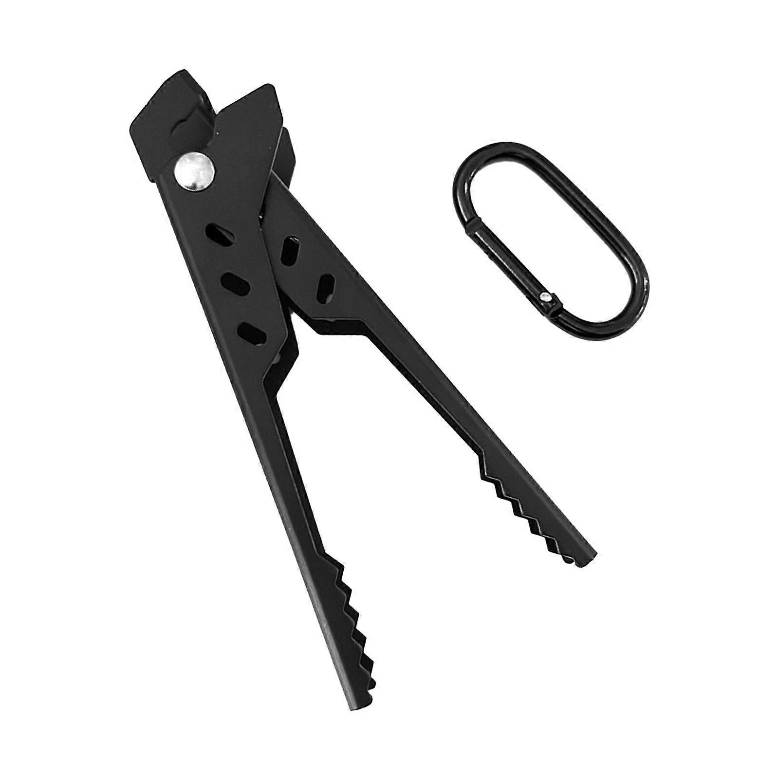 Heat Safe Dish Holder Tool Aluminum Texture Suitable for Nature Trip Strong Secure Handle Efficient Storage Solution Multicolor