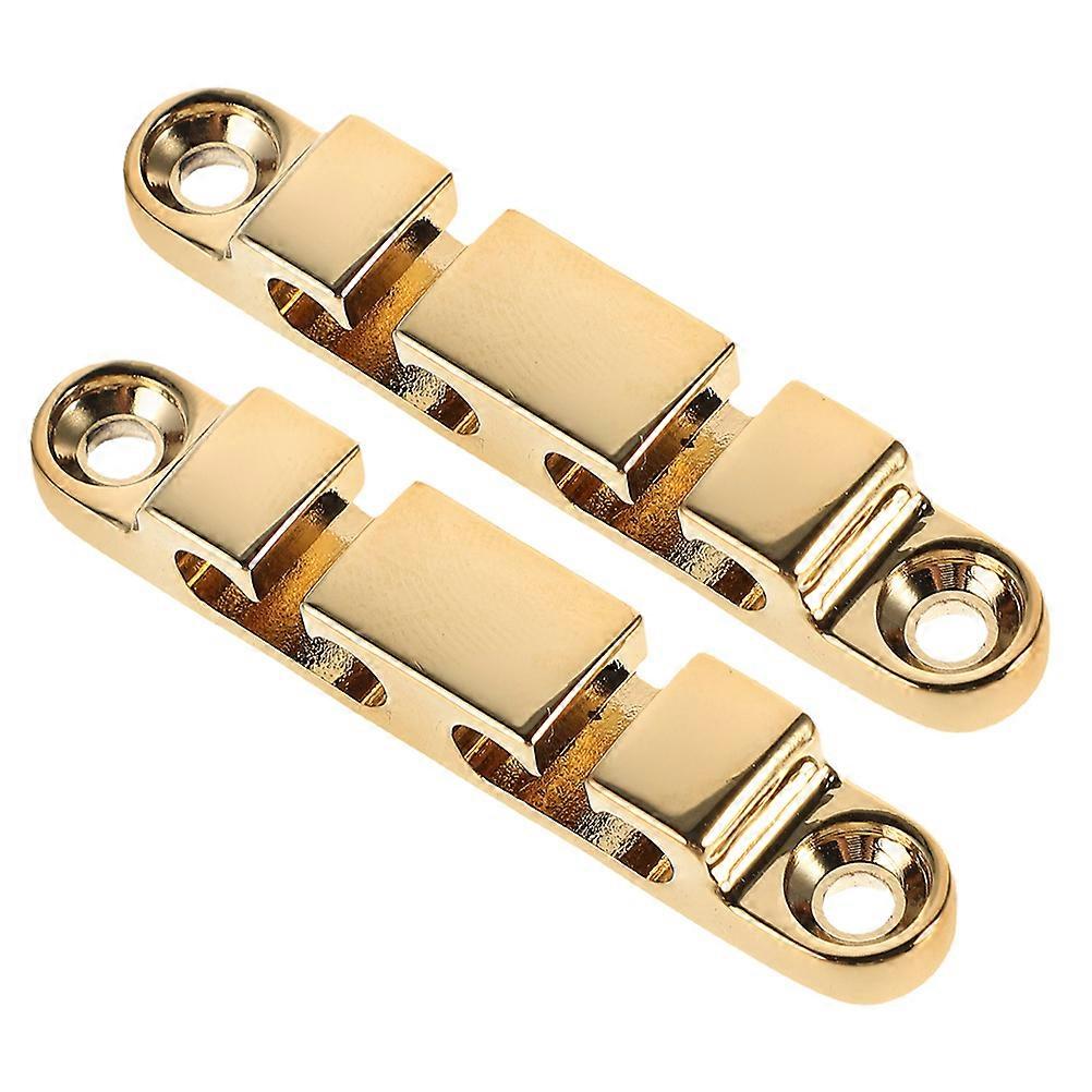 2pcs Gold Bass Guitar String Retainer Tree Guide for Electric Bass – Enhances Sound Quality, Includes Screws for Easy Mounting