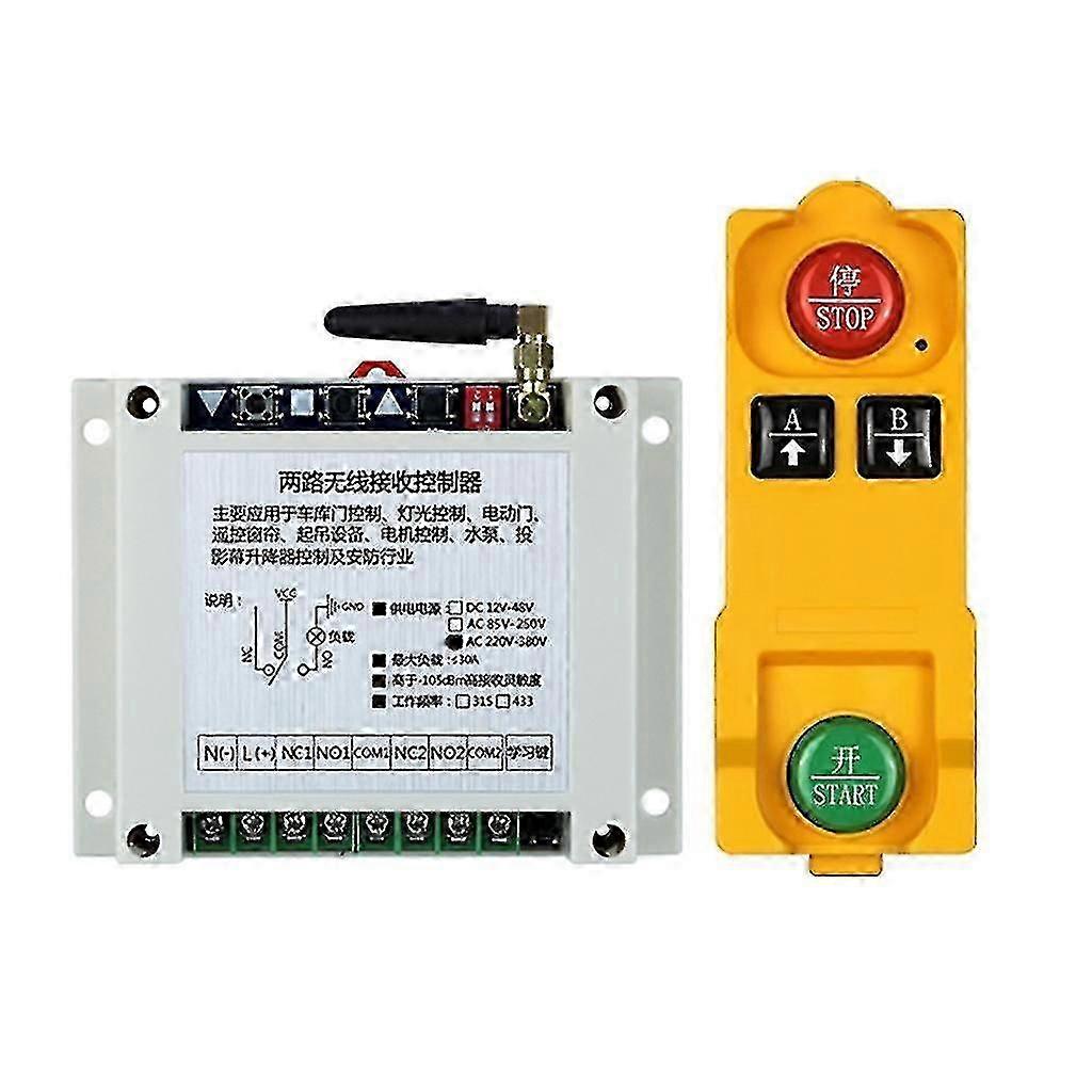 Relais de télécommande sans fil AC220V~380V, émetteur RF 315/433 MHz