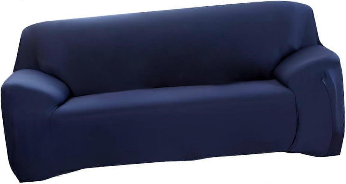 Elastic Couch Protector Cover Non Slip Seater Sofa Slipcover Solid Navy High