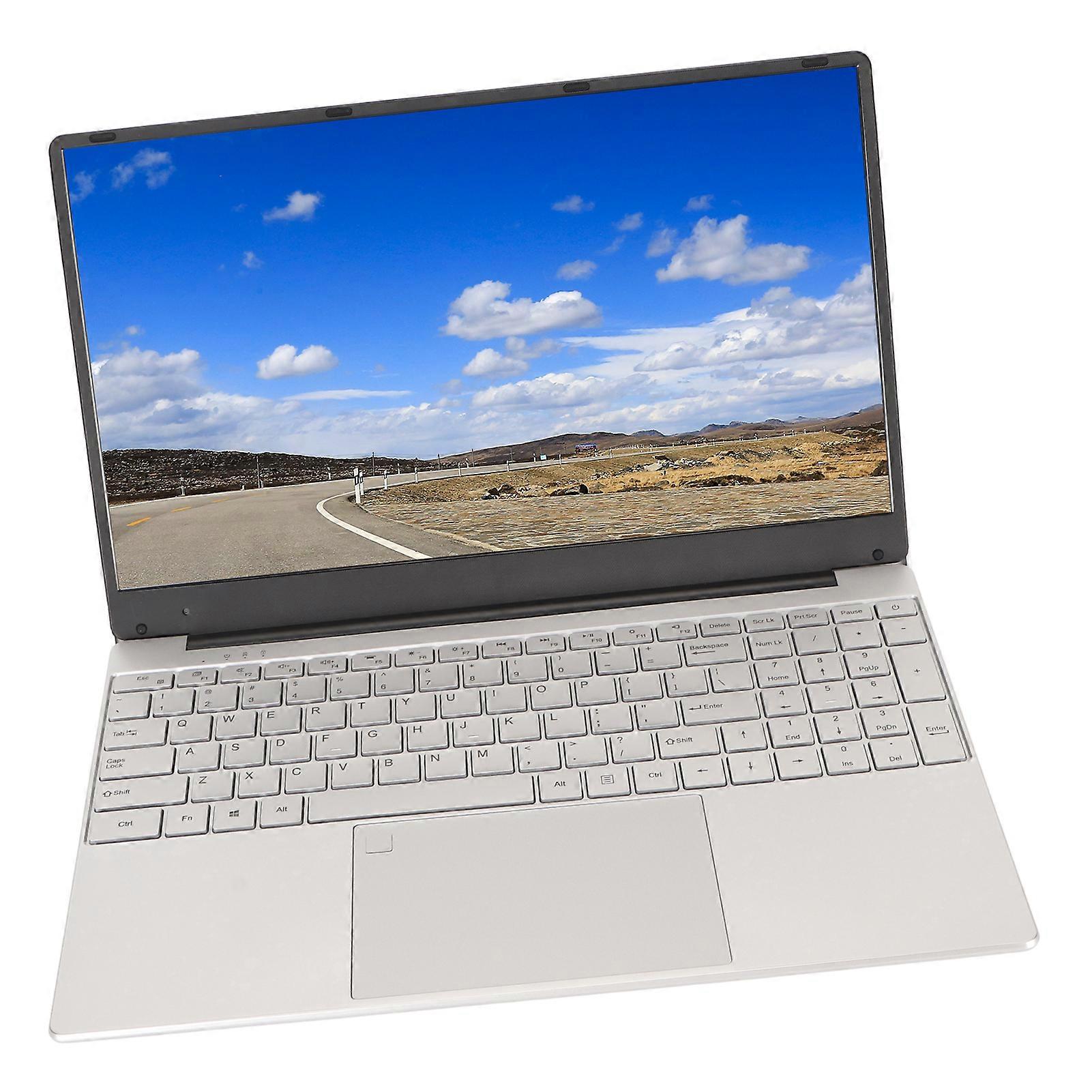 Ordinateur portable 15,6" Win 11, 16 Go de RAM, écran IPS 2K, empreinte digitale argent