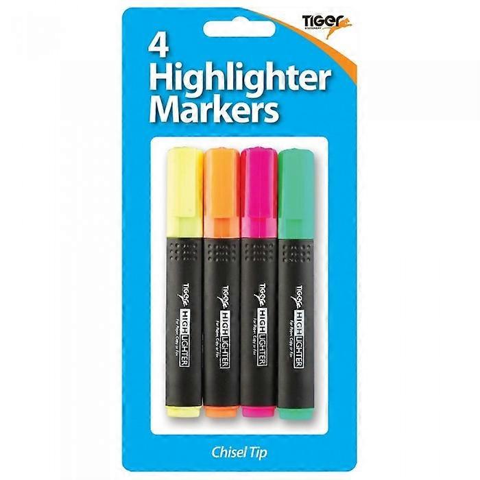 Tiger Stationery Highlighter (Pack of 4)