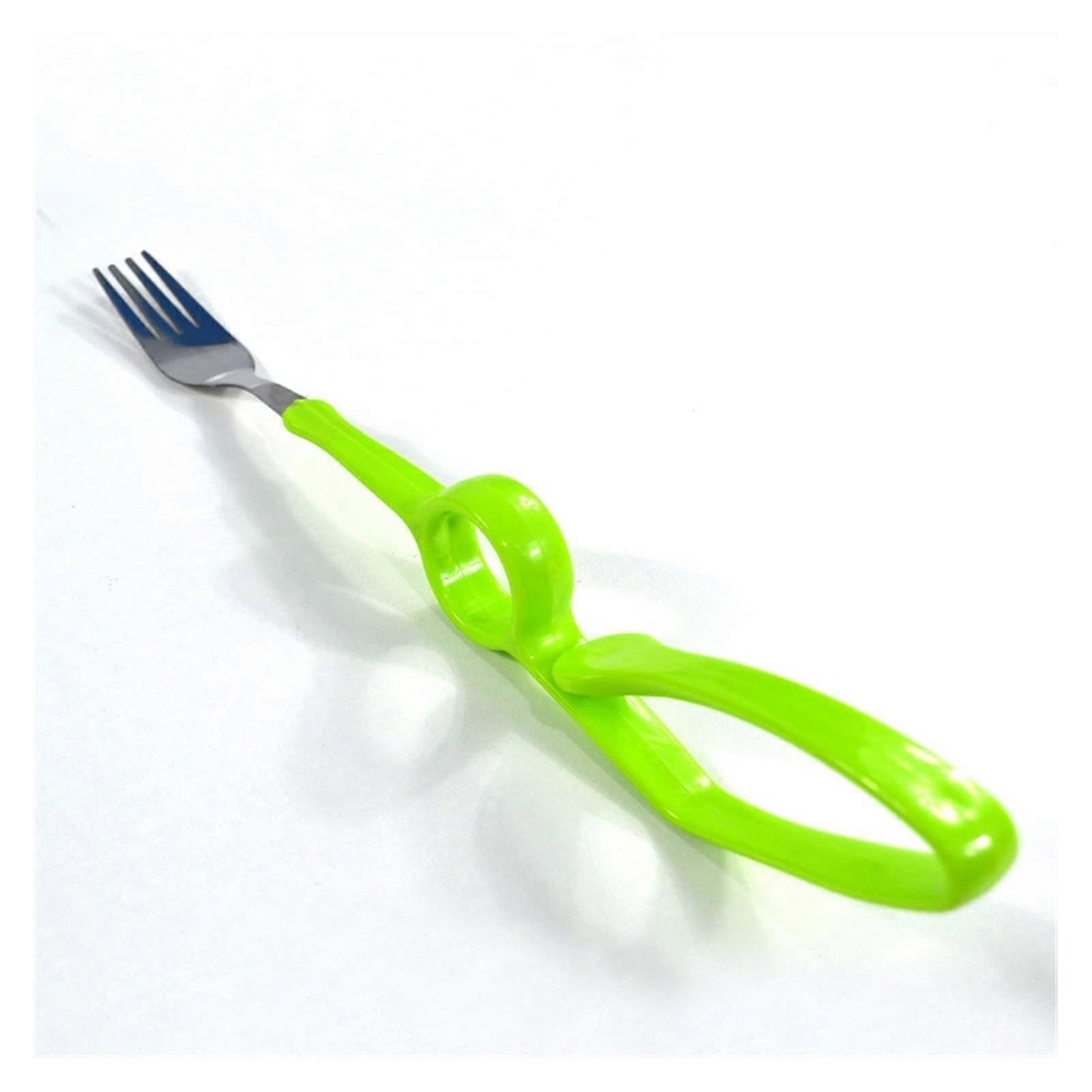 Adaptive Utensils Wide Ergonomic Grips For Parkinson's Tremors, Arthritis Aid Silverware With Easy Grip And Crank Handle