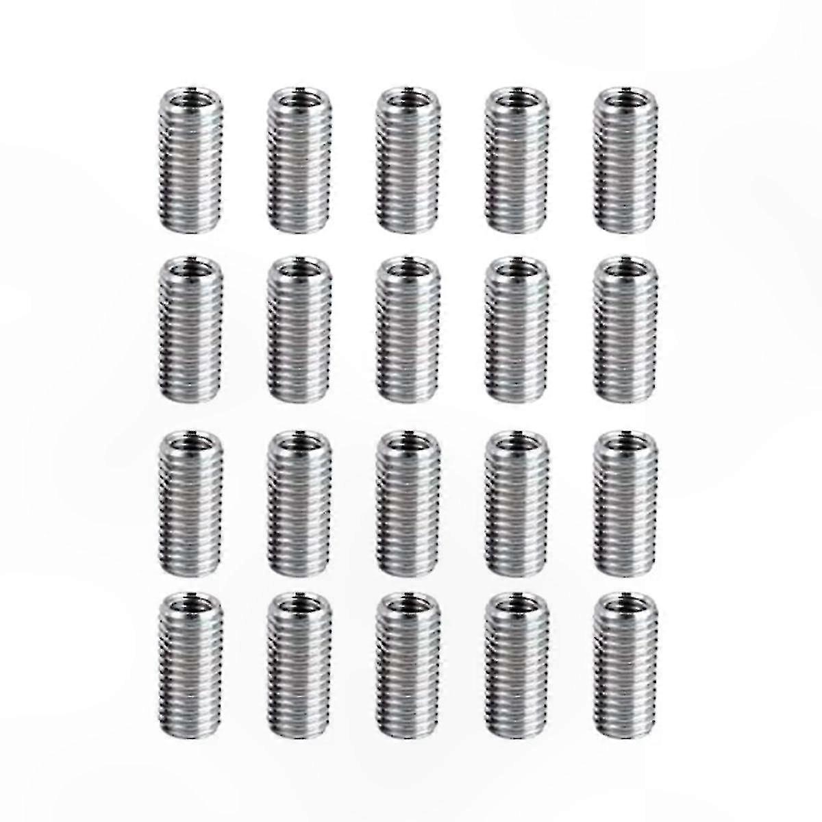 20-Pack Thread Reducing Nuts, M8 to M6 Conversion Sleeves, Screw Adapters for Bolts, Durable Metal Threaded Reducers
