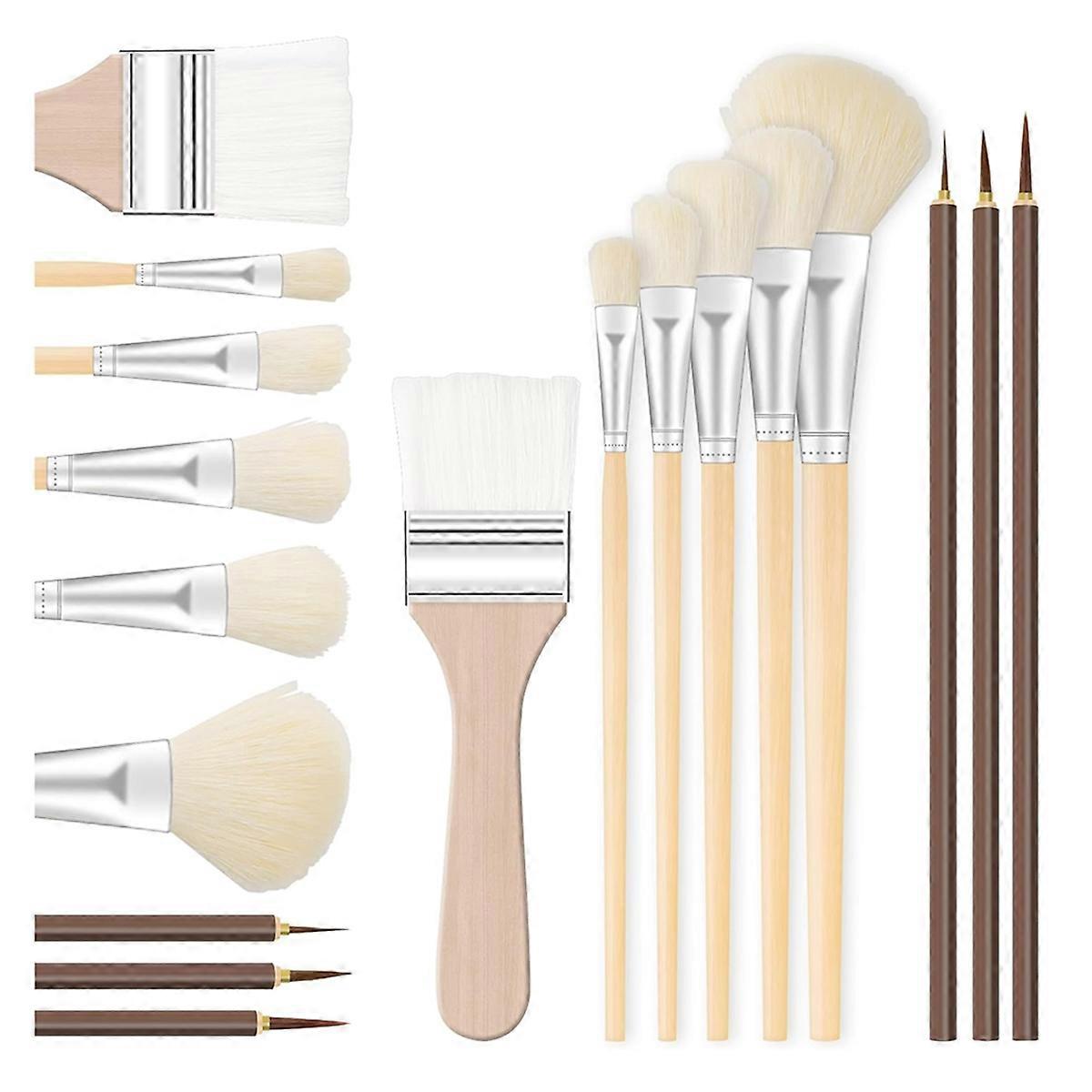 9 PCS Acrylic Paint Brushes Set,Paintbrushes for Acrylic Paint with Detailed Outlines Depicting Brushes