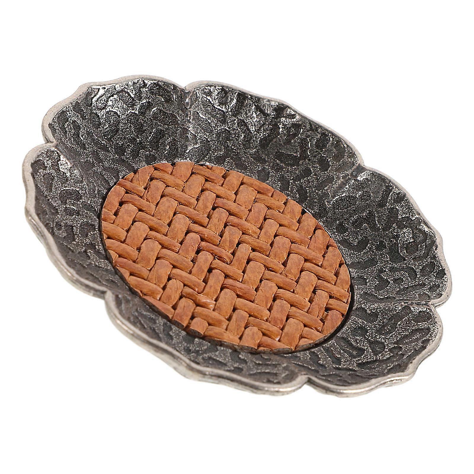 Alloy Teacup Coaster for Home Use with Unique Design and Heat Protection Multi Color 3.5 x 3.5 Inches
