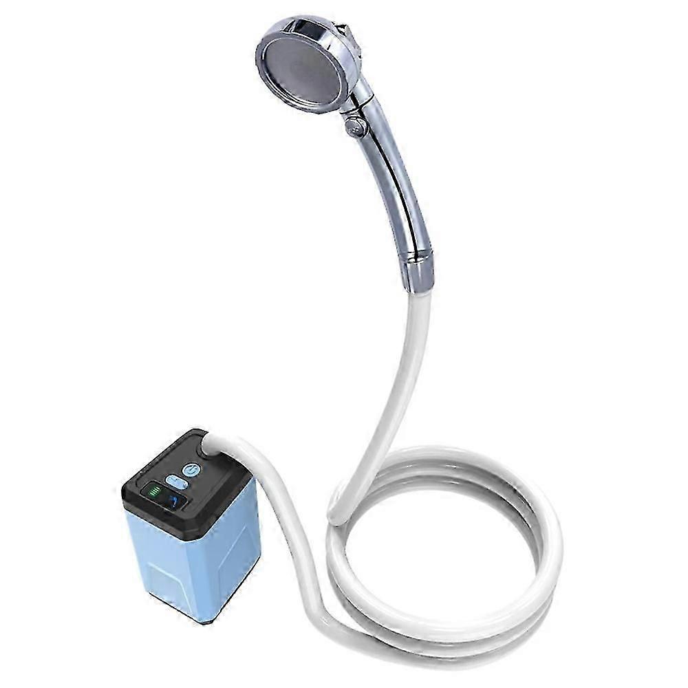 Portable Electric Shower Rechargeable with Intelligent Digital Display for Camping, HikingOrange 1 S