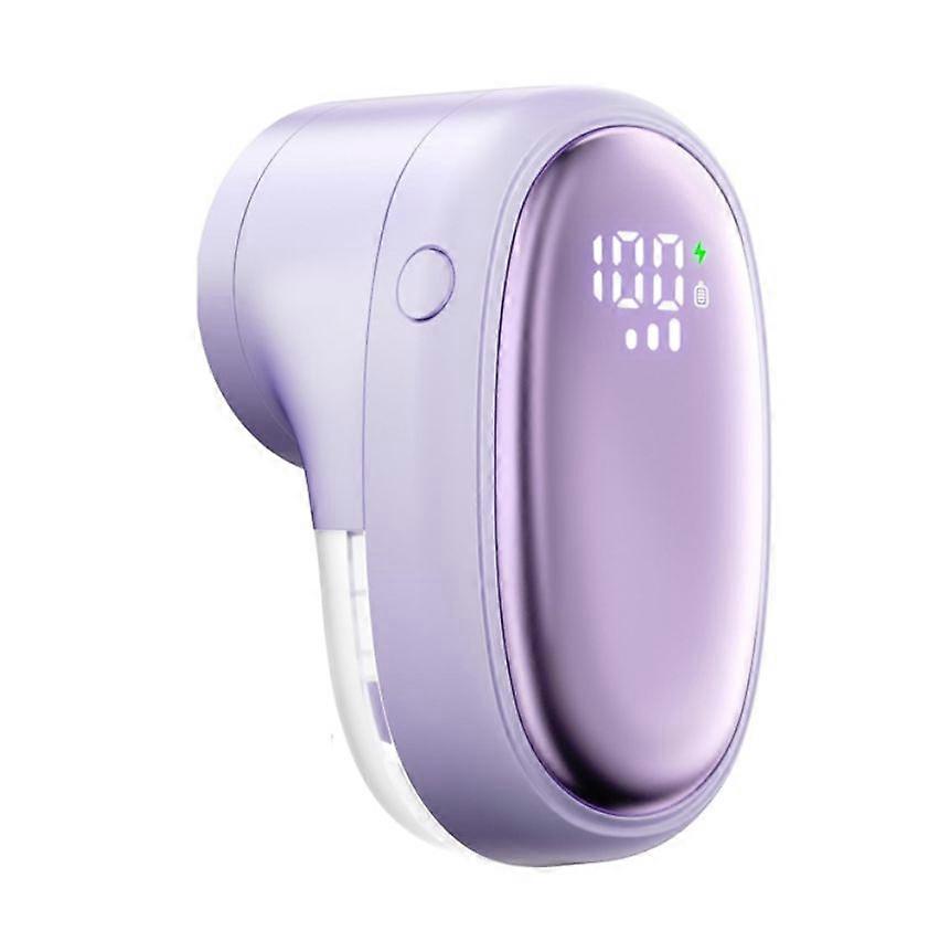 Fabric Shaver 1200mAh Rechargeable Epilator Portable Sweater Shaver with 3 Speeds, LED Digital Display(purple)
