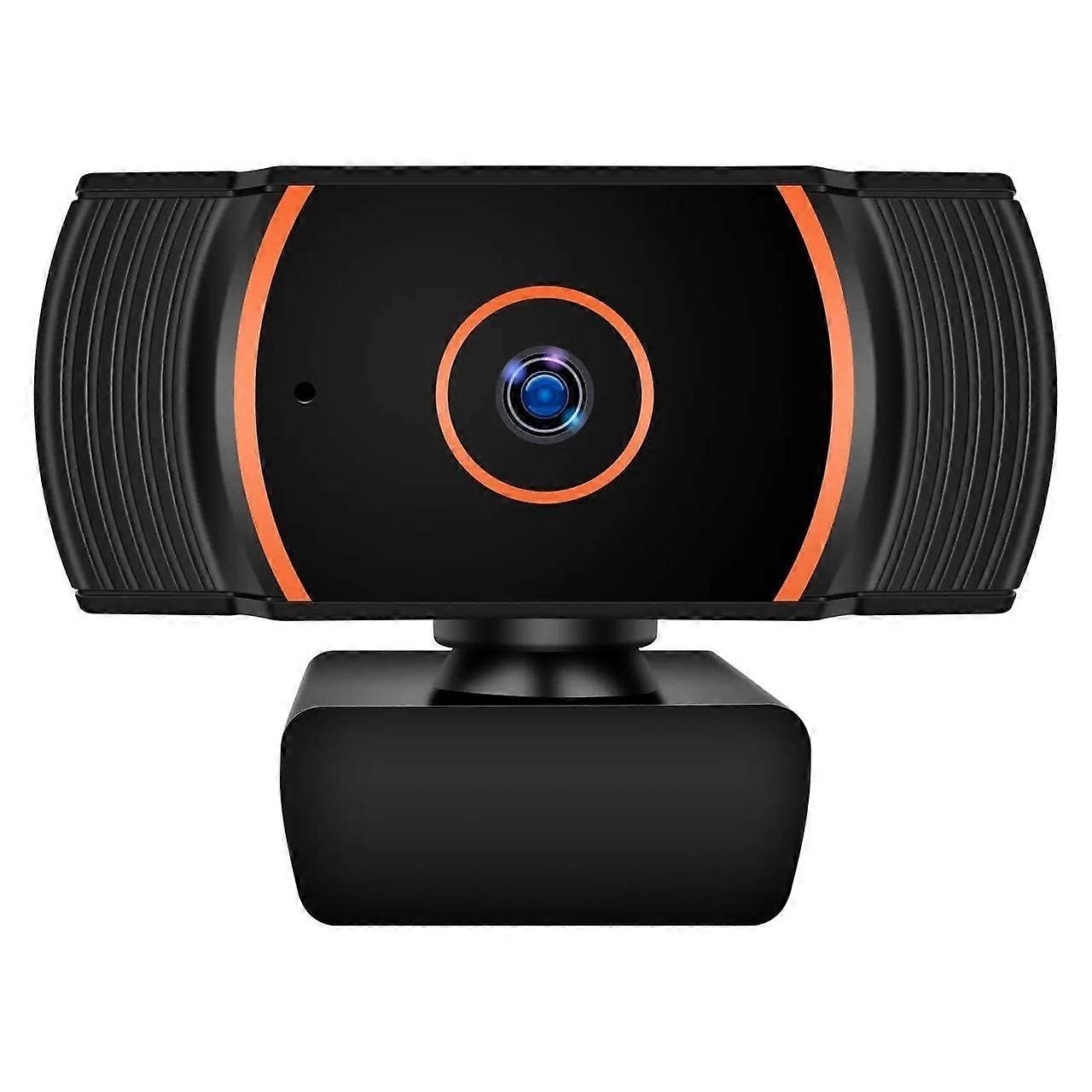HD Webcam 1080p with Built-in Microphone - 360 Rotation Pan & Tilt - Attachable Desktop Cam Perfect for Remote Work, Online Course Taking, Streaming,