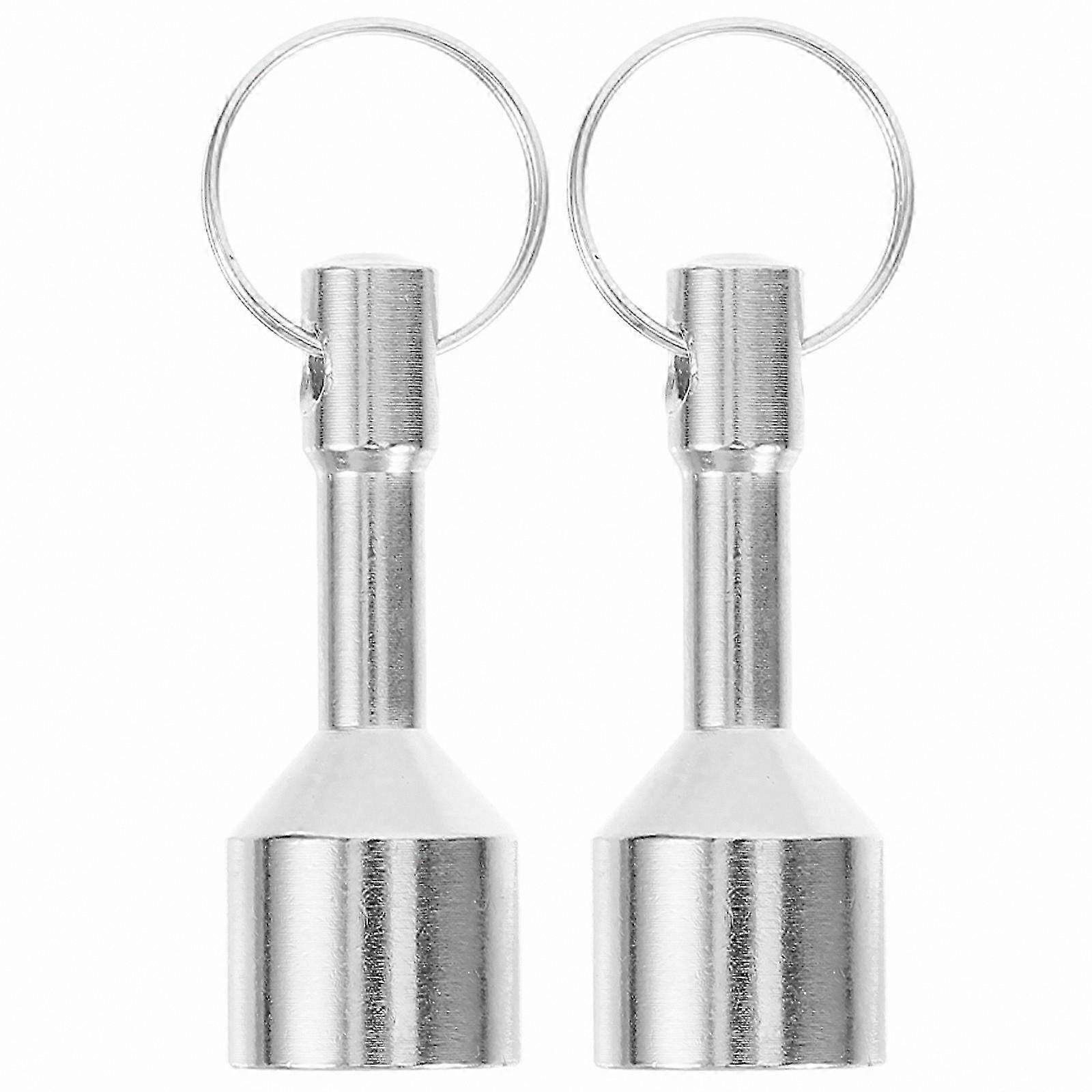 2pc Gold and Silver Testing Keychain for Jewelry, Portable Magnet Tester