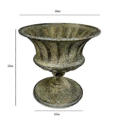 Iron Vase: Vintage Rustic Metal Urn Flower Vase For Home Decoration - Farmhouse Iron Dried Arrangement Container Planter For Dining Table Retro Style