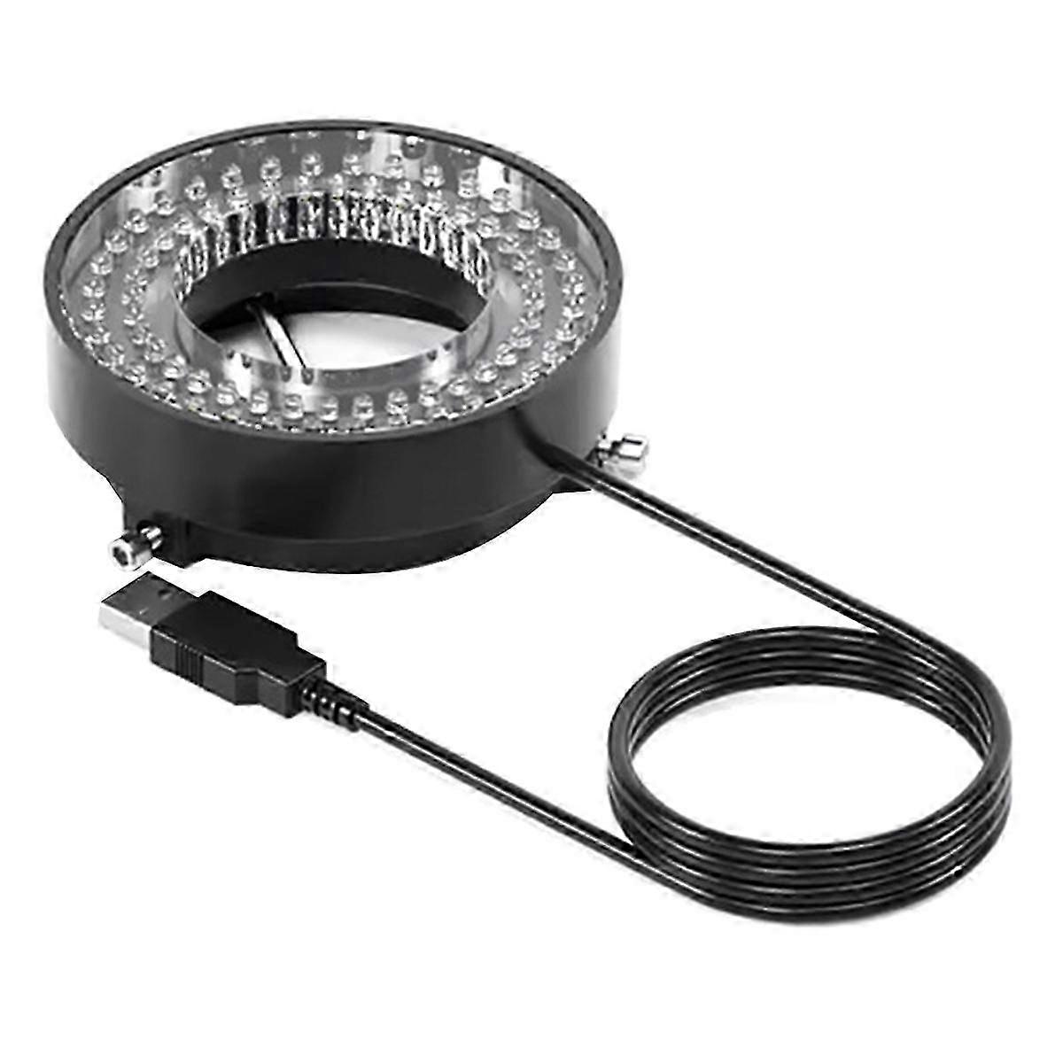 Mechanic Microscope LED Ring Light with 64 Pcs Adjustable USB LED Illuminator for PCB Inspection