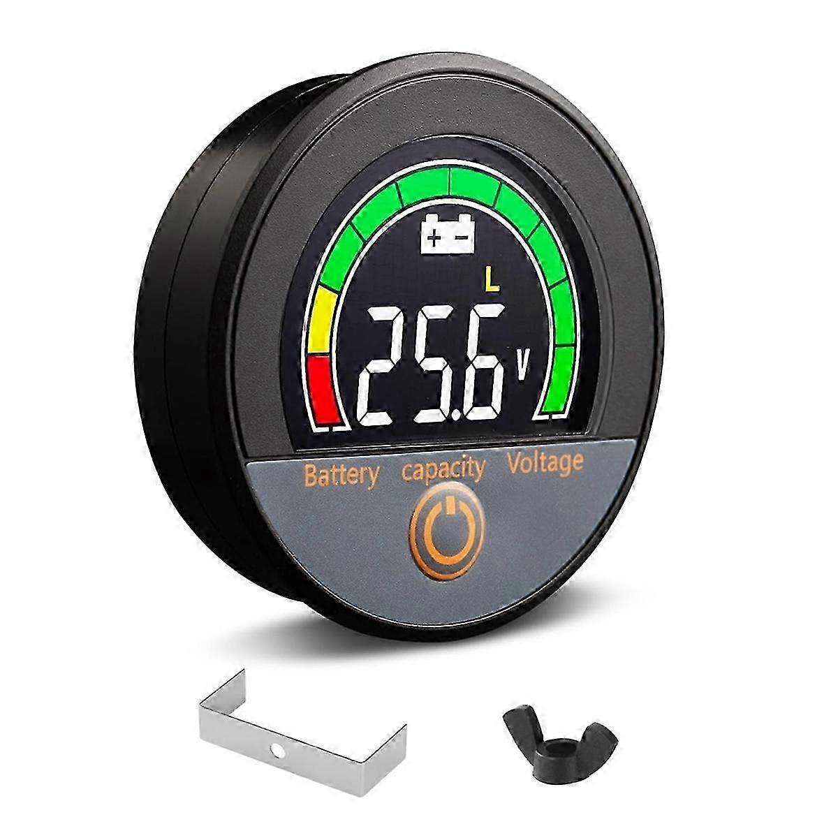 Bakgrunnsbelyst LCD-batterispenningsmonitor for 12V til 84V systemer