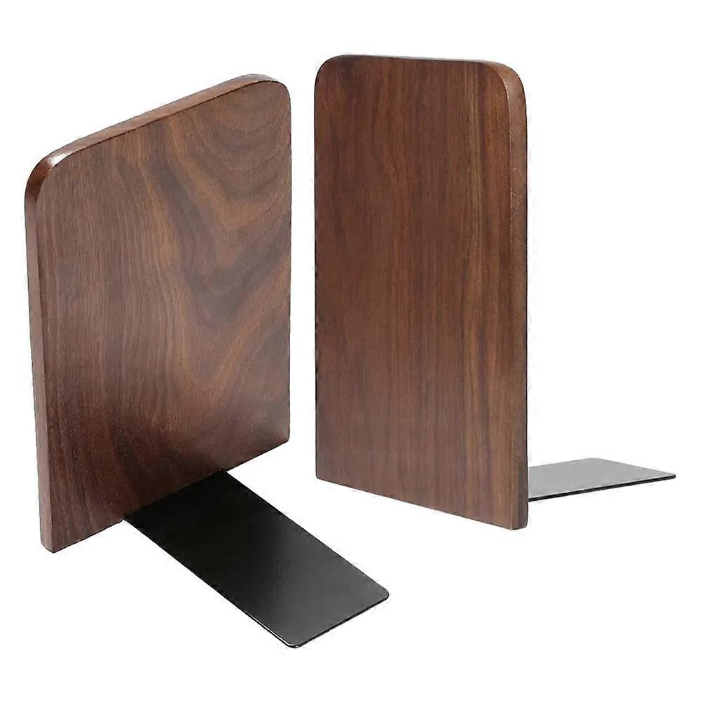 Multi-Function Wood Book Ends for Desk Decorative Holders 4Pcs