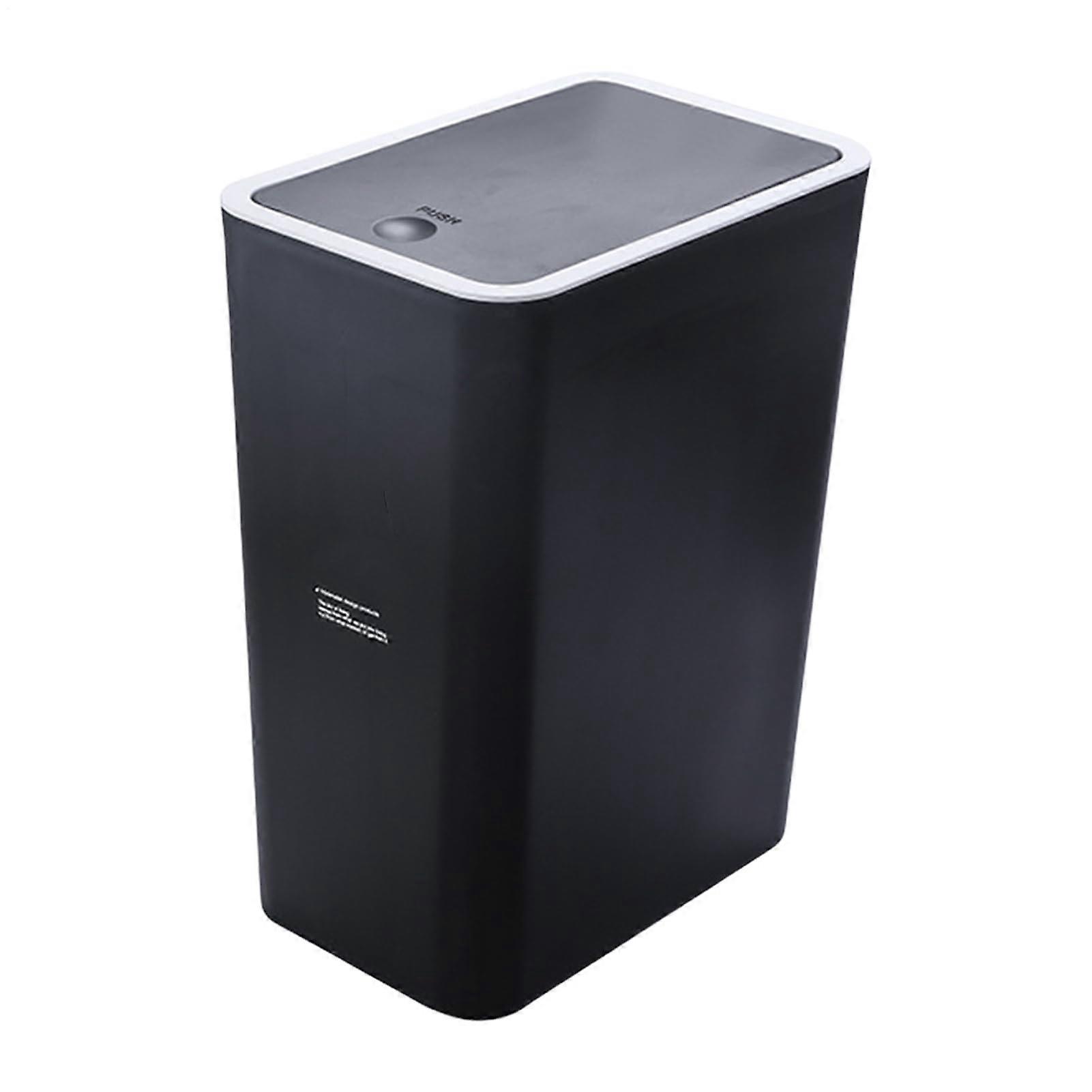 Garbage Can With Press Lid Slim Wastebasket Style D DogProof For Bedroom RV Kitchen Craft Room