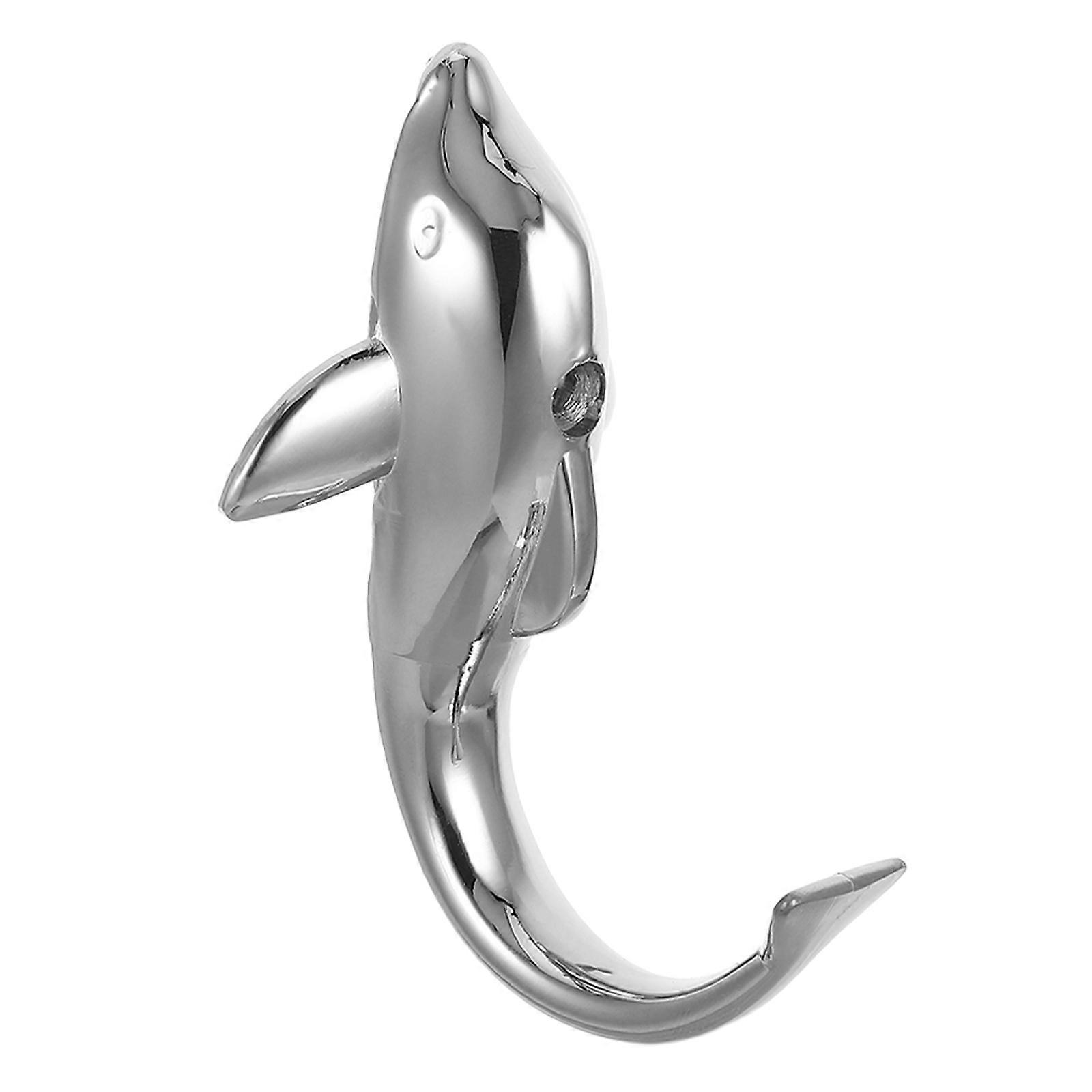 Silver Zinc Alloy Wall Hooks for Hanging Towels Multi-Purpose Coat Hooks