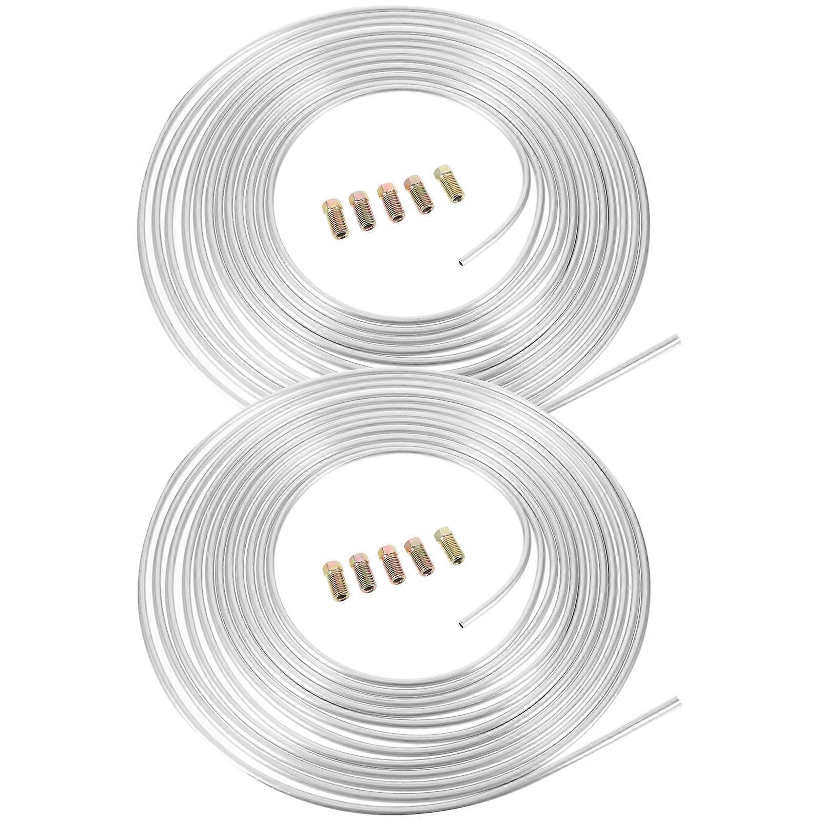 Brake Line Car Brake Cable for Car Use with 30Pcs Screws Silver Zinc