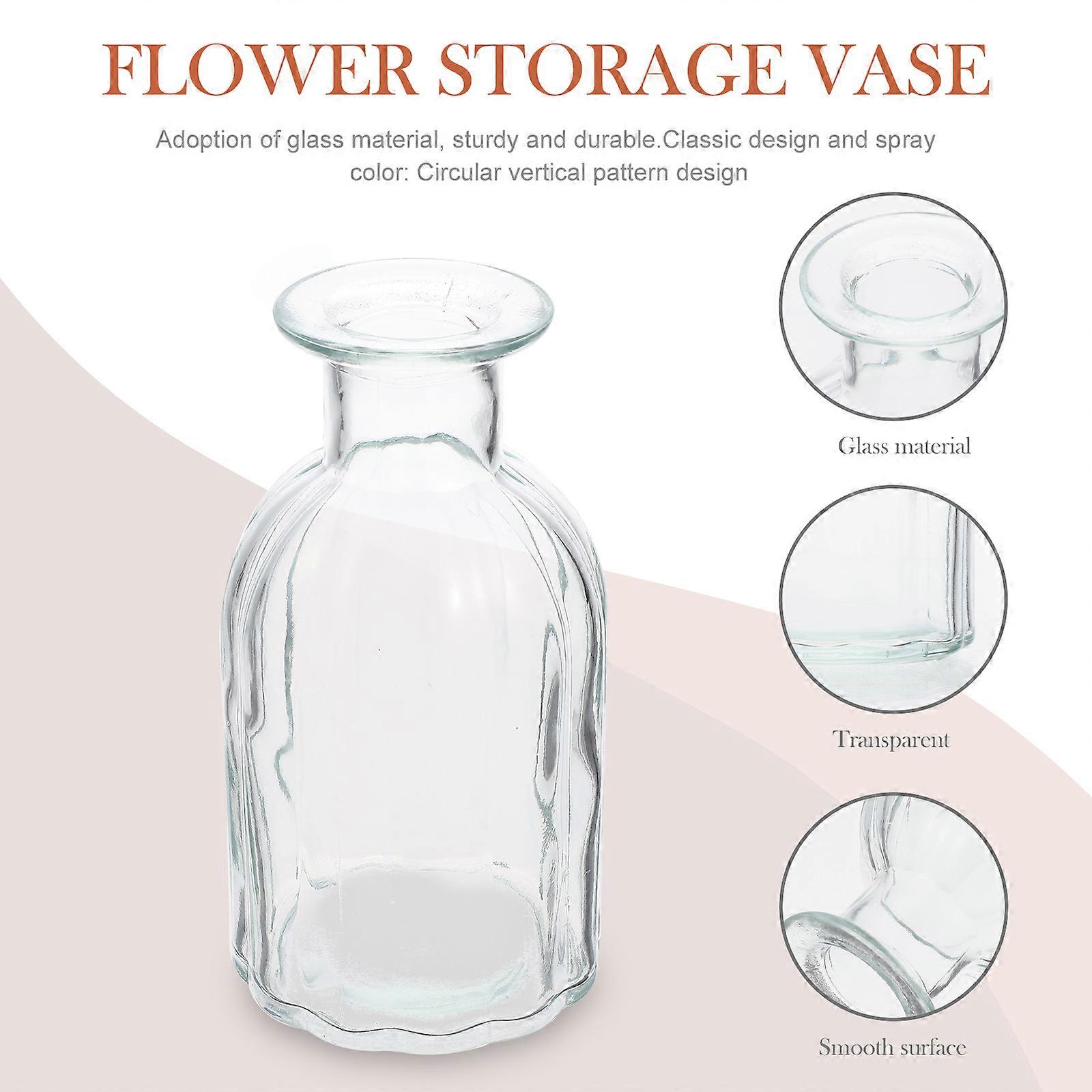 Flower Storage Glass Vases for Decor 8Pcs Hydroponic Use