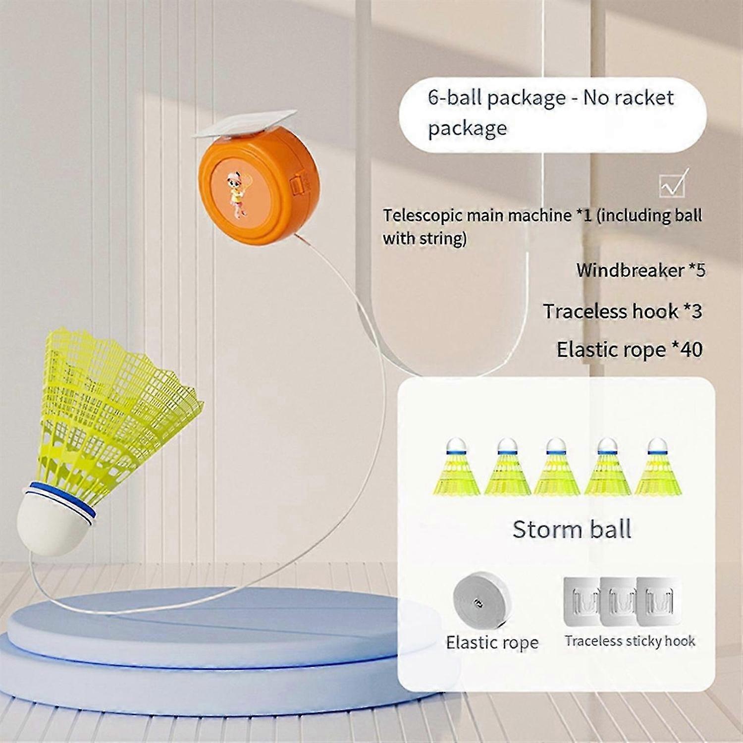 Badminton Training Tool, Badminton Rebound Trainer Elastic Set, B