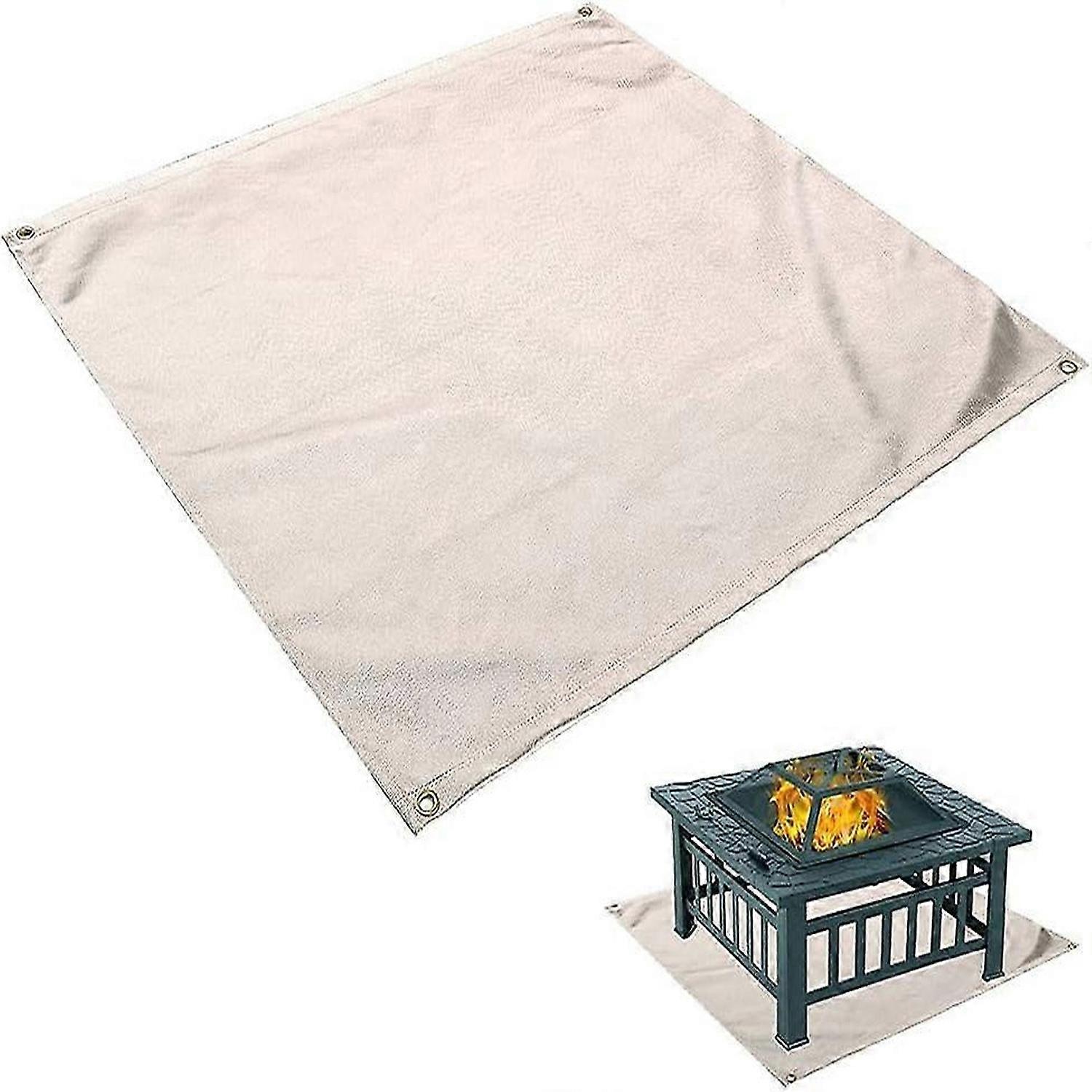 Fire Pit Mat,BBQ Fireproof Mat Heat Resistant Grill Mat Flame Retardant Protector Pad for Camping