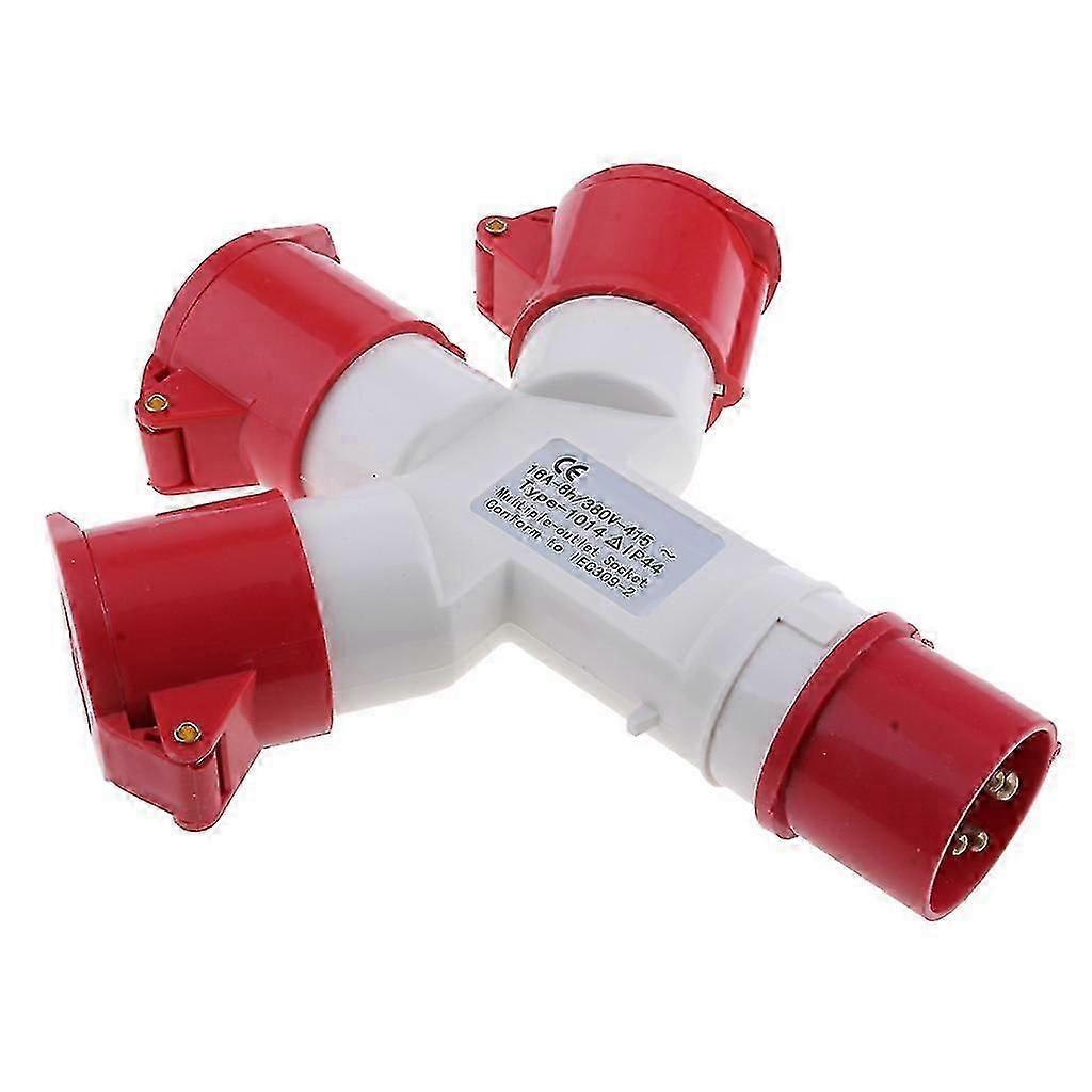 380V 16A 4Pin 工业现场插头插座防风雨 IP44 1014 3P+E