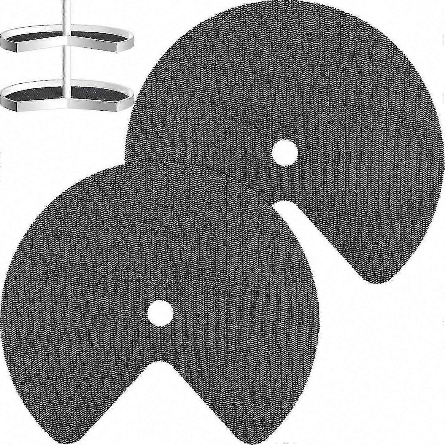 2Pcs Non-Adhesive Lazy Shelf Liner Circles for Kitchen Cabinet Drawers