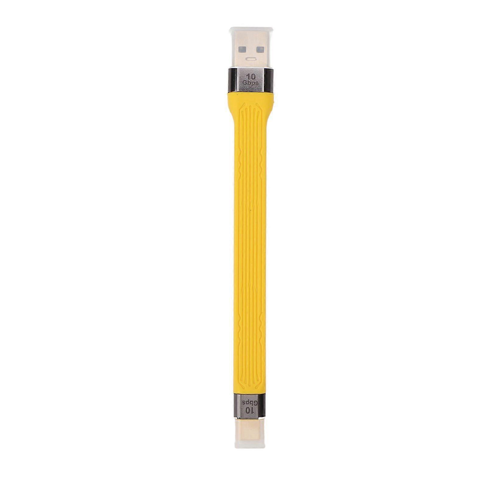 Short USB A to USB C Cable Portable Small FPC Flexible Cable PD 100w 5A 10Gbps Fast Charging Short USB C Cable