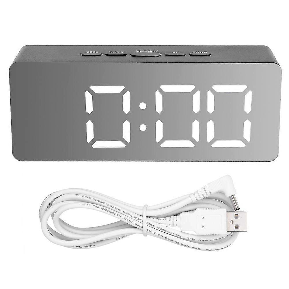 Household Desktop Multifunctional LED Electronic Digital Alarm Clock Makeup Mirror