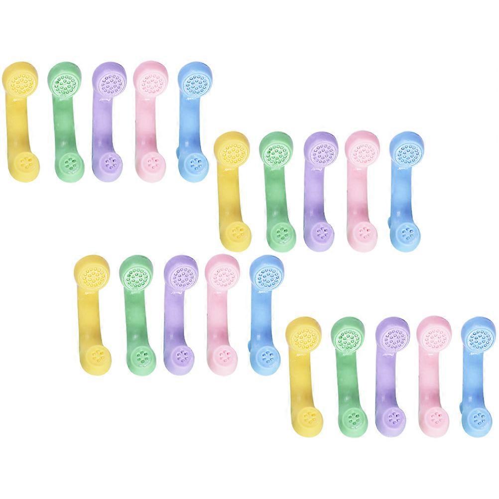 Mini Telephone Handset Decorations for Party Use 50Pcs in Assorted Colors