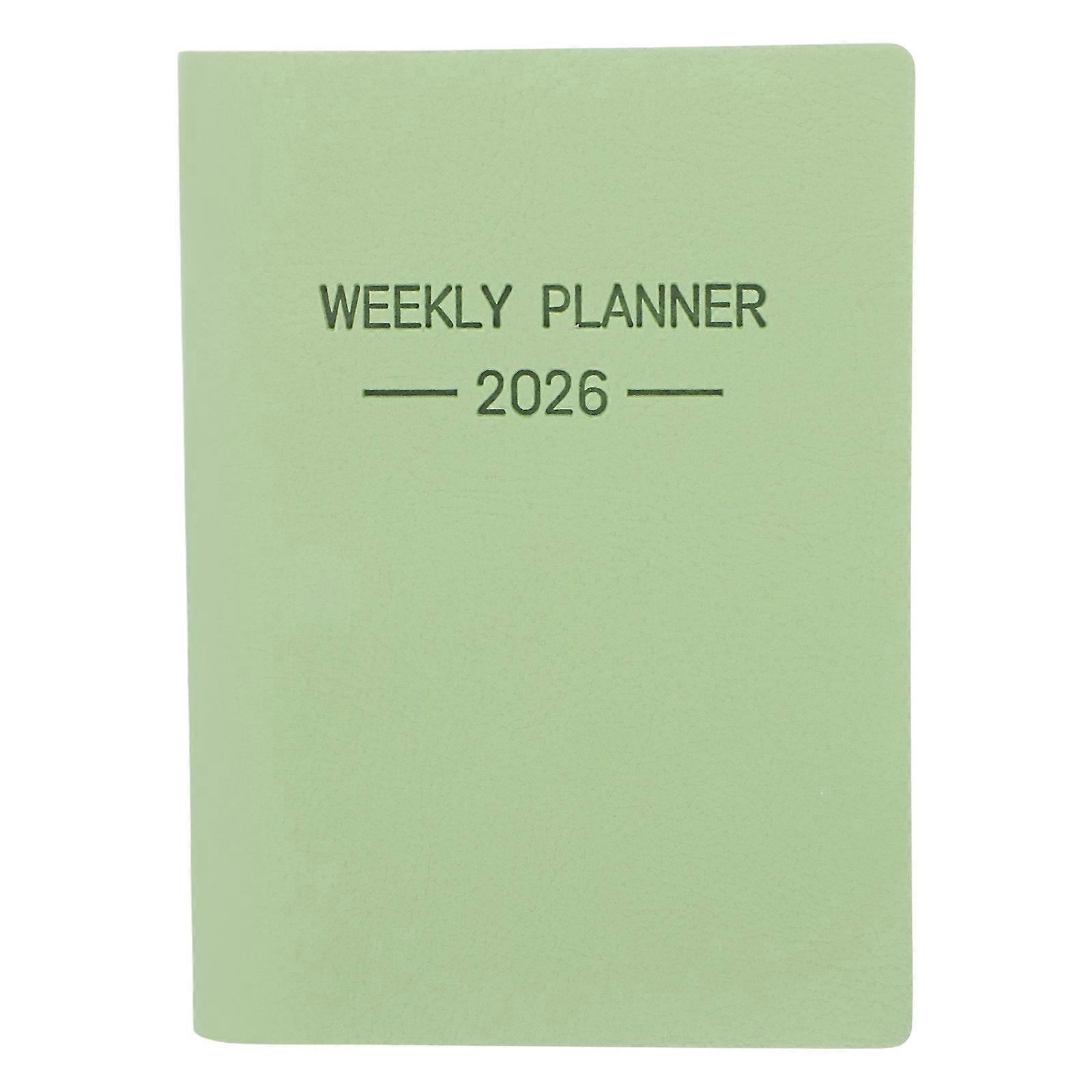 2026 Small Planner Monthly and Weekly Calendar Organizer 2Pcs Green