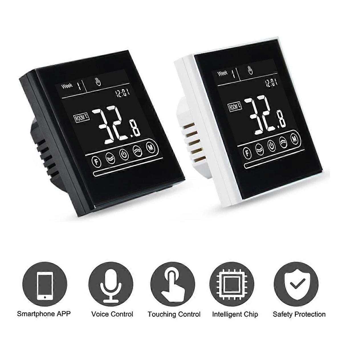 Tuya Smart Intelligent WiFi Thermostat Temperature Controller Black