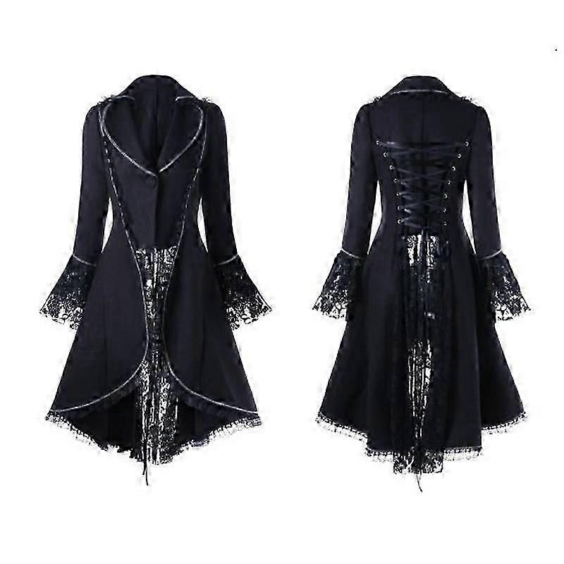 Damen Punk Spitze Gothic KleidZZ31