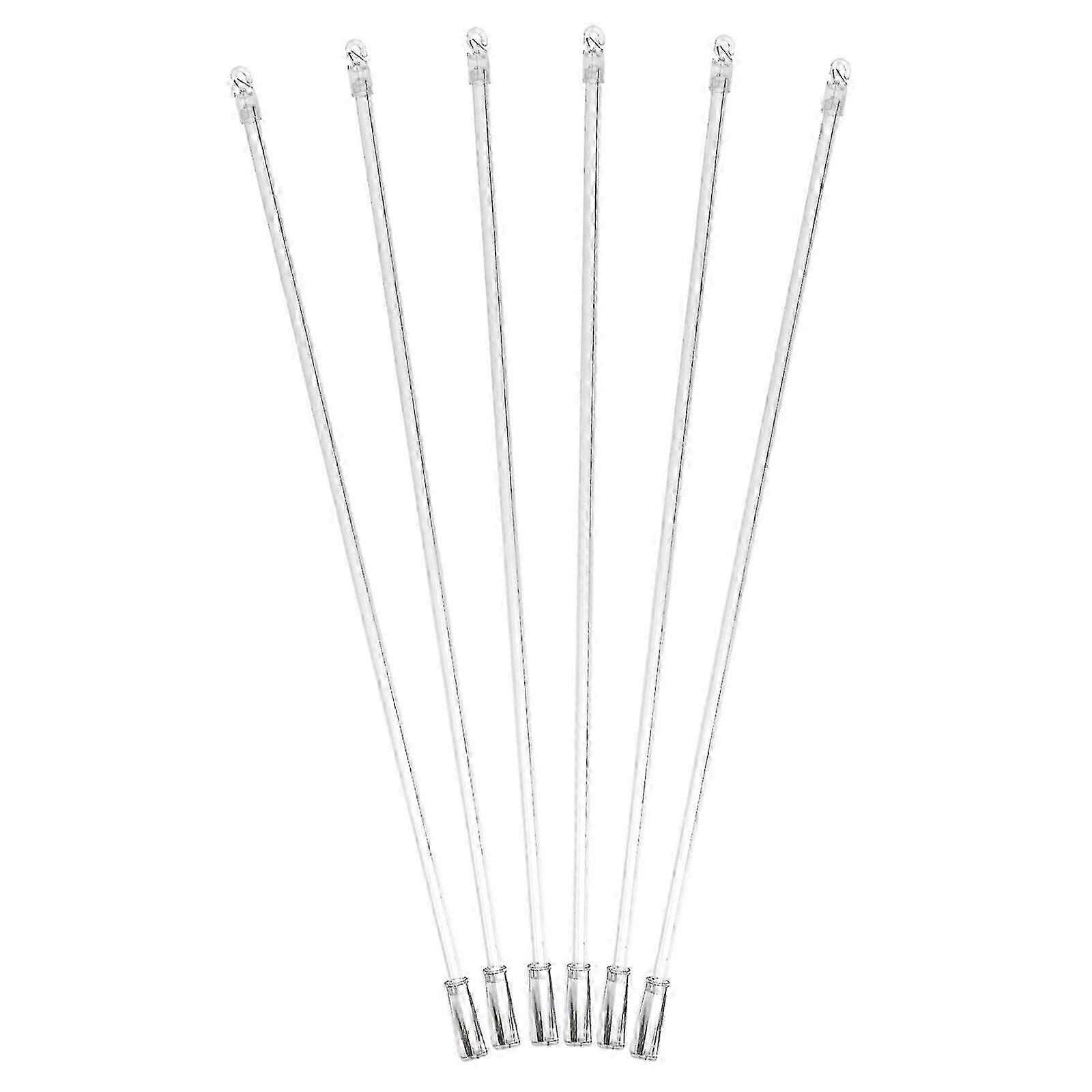 6Pcs Venetian Blinds Pulling Rod Transparent Curtain Vertical Wand Accessory