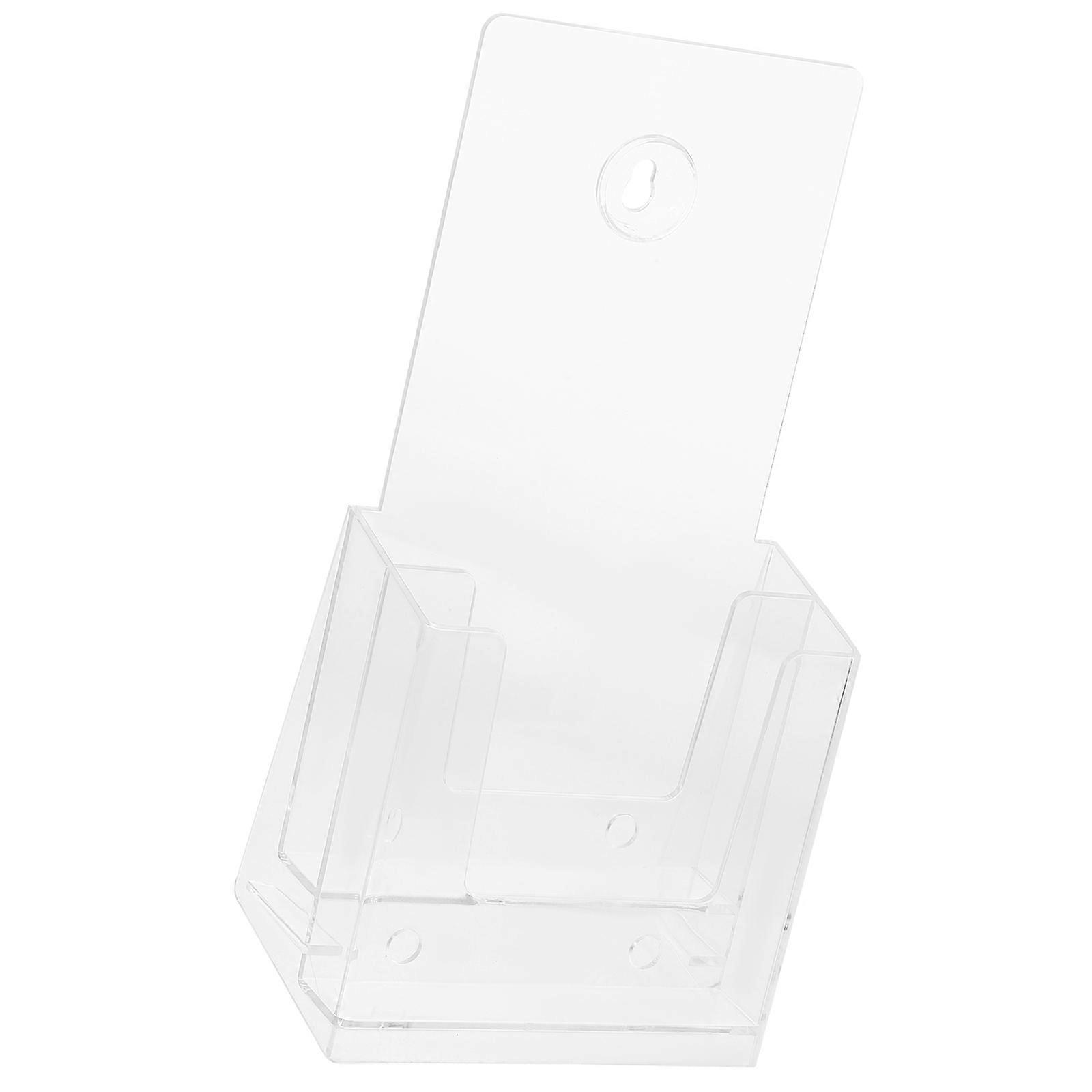Brochure Holder Acrylic Magazine Stand for Storage Use 2Pcs Wall Mount Display