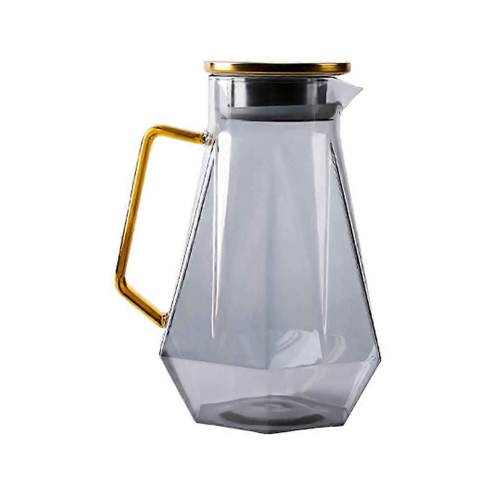 Grey Glass Water Pitcher for Cooling Juice with 2Pcs Summer Pitcher