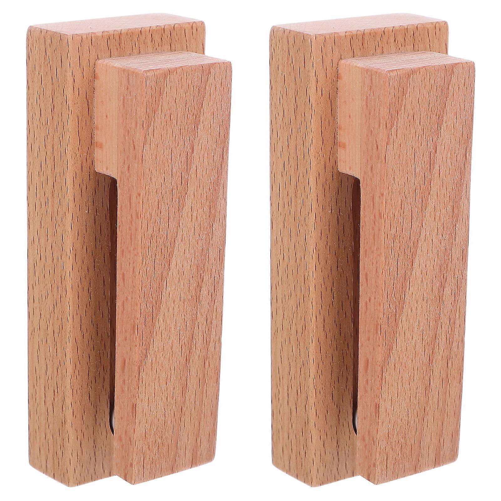 Wysokiej jakości drewniany wieszak na ręczniki do łazienki i kuchni, prosty design, 12,50 x 4,30 x 4,00 cm, 2 szt.