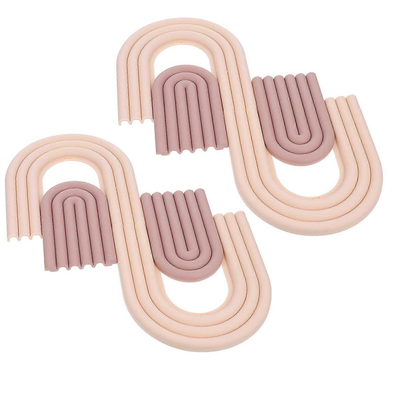 Heat Insulation Pot Pad Silicone for Household Use 4Pcs Coffee Table Coasters