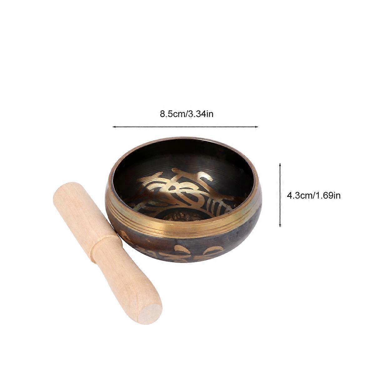 Tibet Singing Bowl for Relaxation Yoga Tool Assorted Color Traditional Design 1 Set